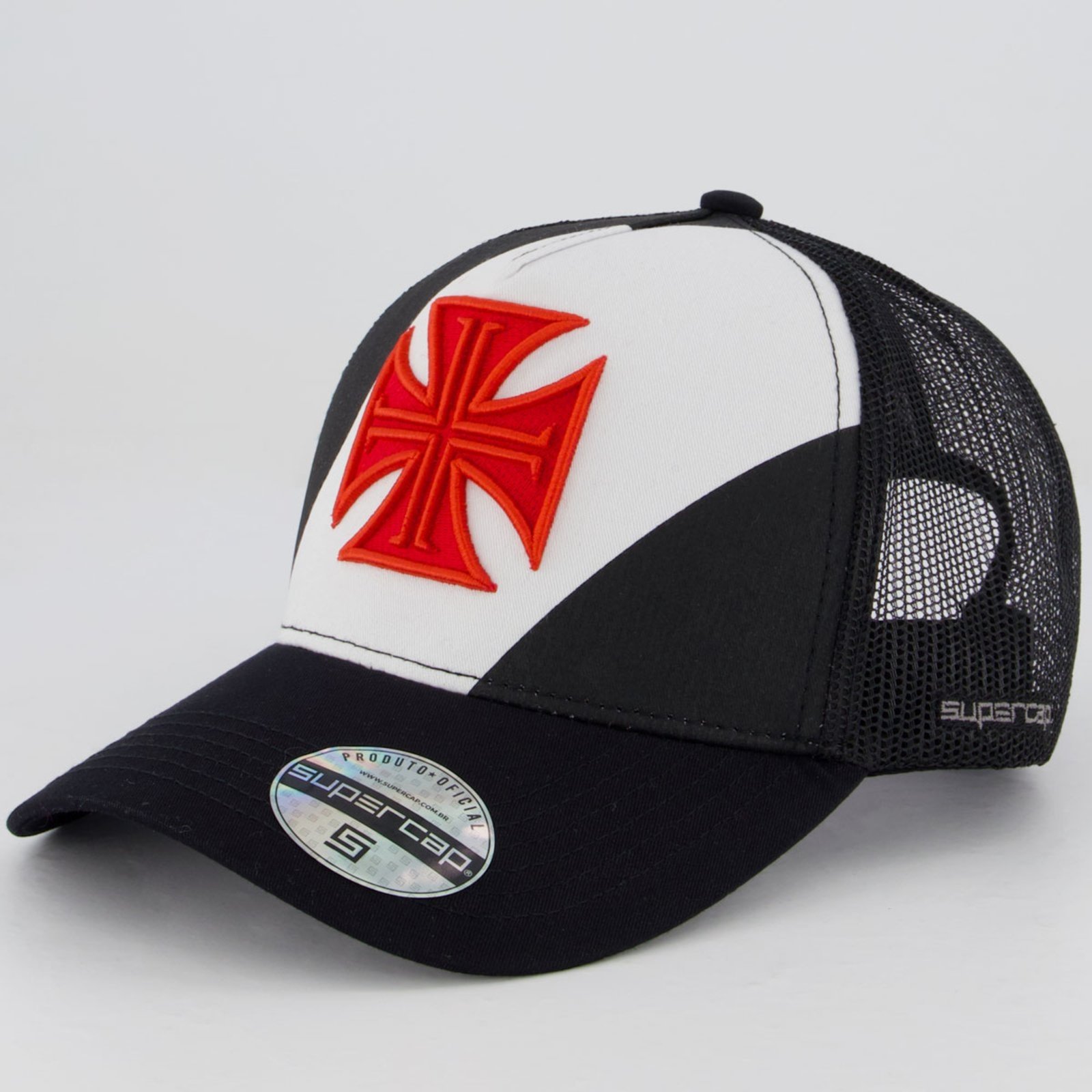 Boné Vasco Trucker Preto e Branco
