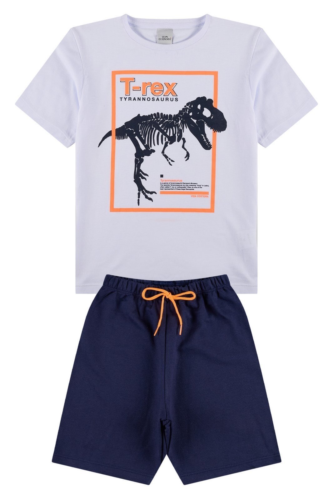 Vista 3 Infantil - Conjunto Ribana T-rex VIDA COSTEIRA branco VIDA COSTEIRA branco