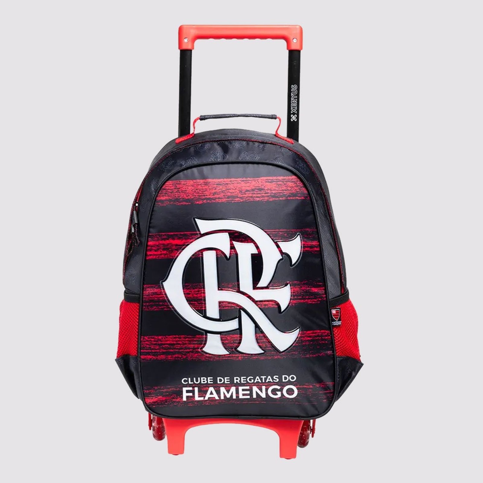 Infantil - Mochila Xeryus Flamengo CRF 16 com Rodas Vermelha e Preta