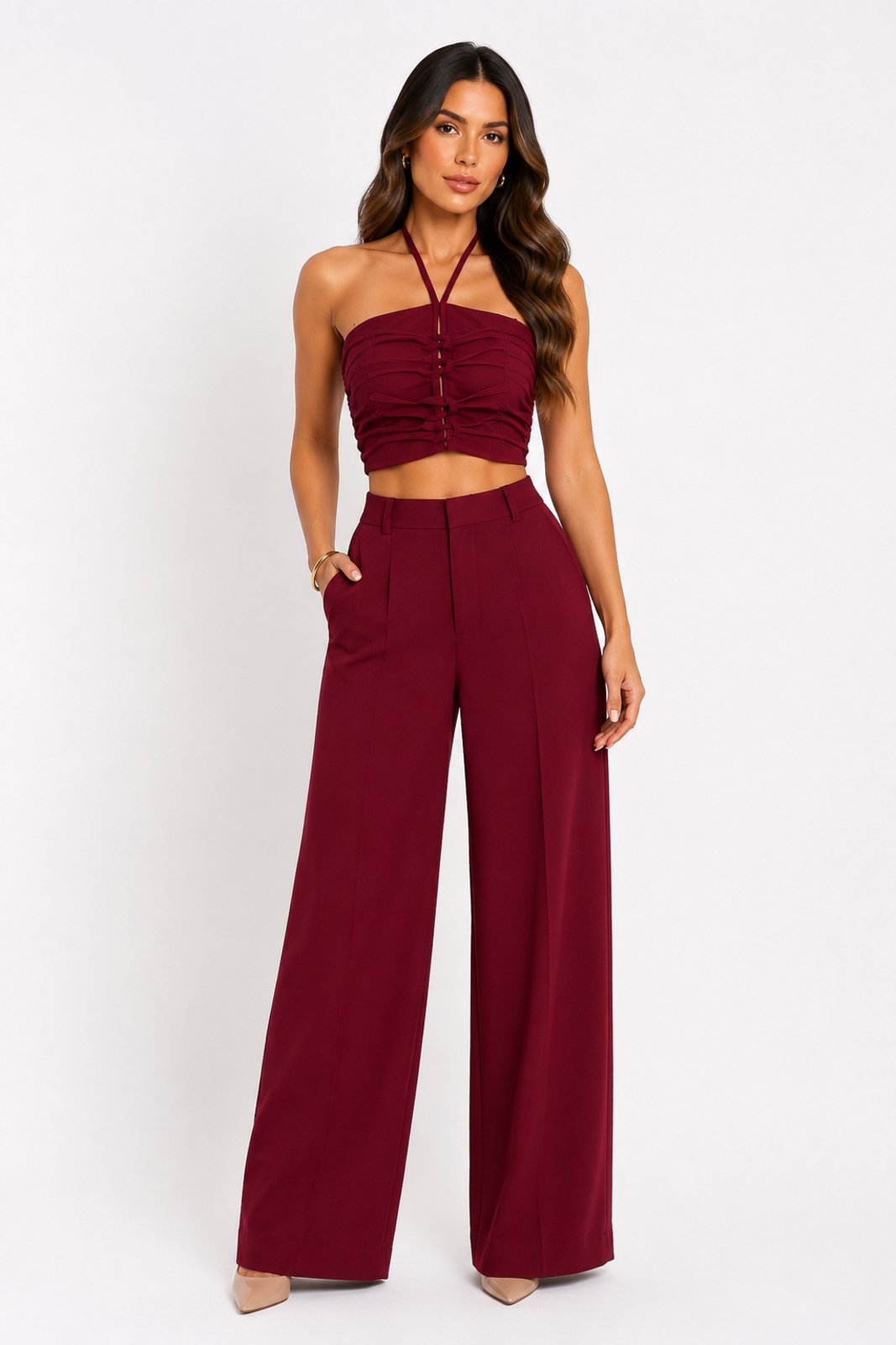 Conjunto Feminino D Bell Outlet Fashion Vinho