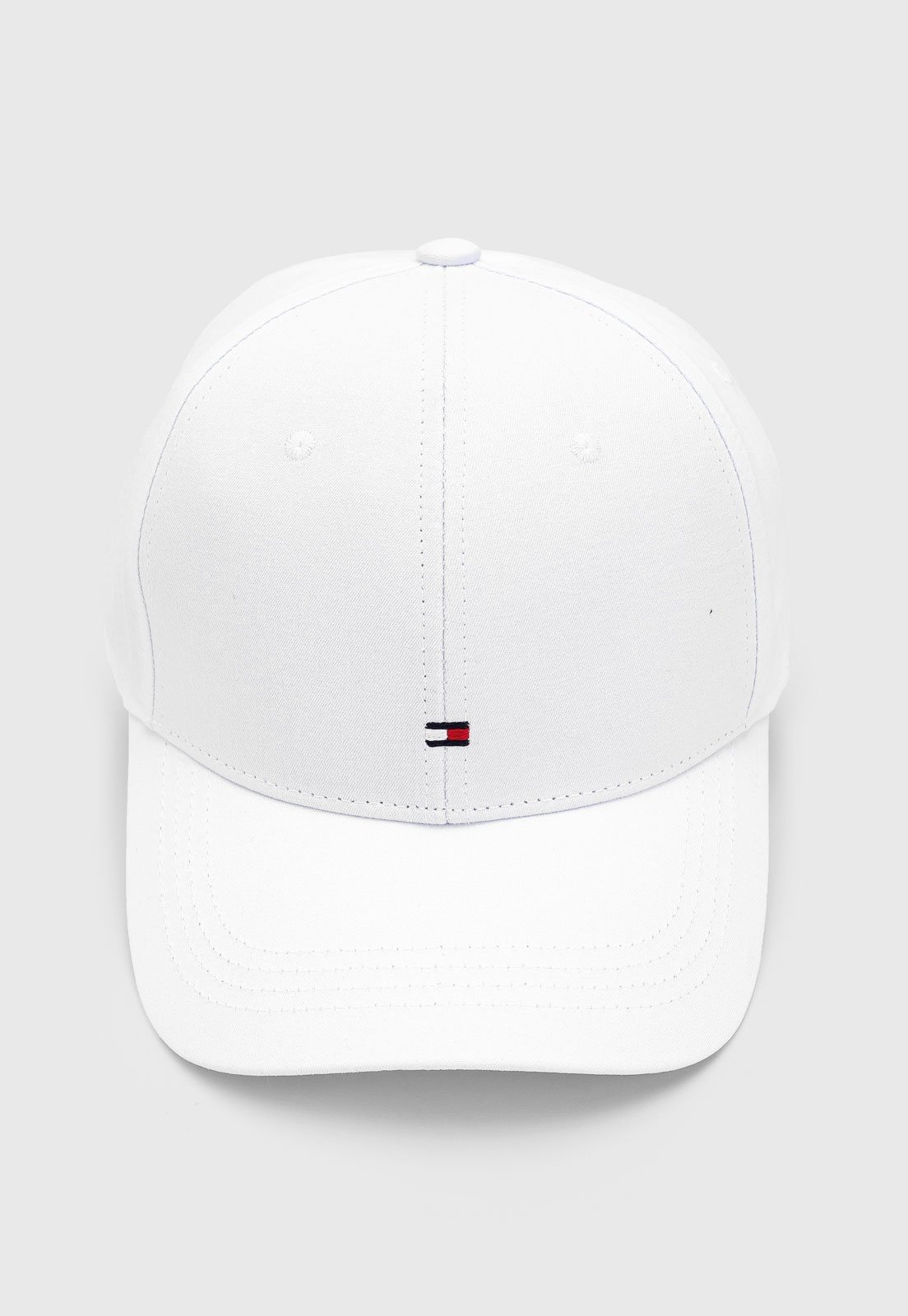 Boné Aberto Tommy Hilfiger Logo Bordado Aba Curva Branco