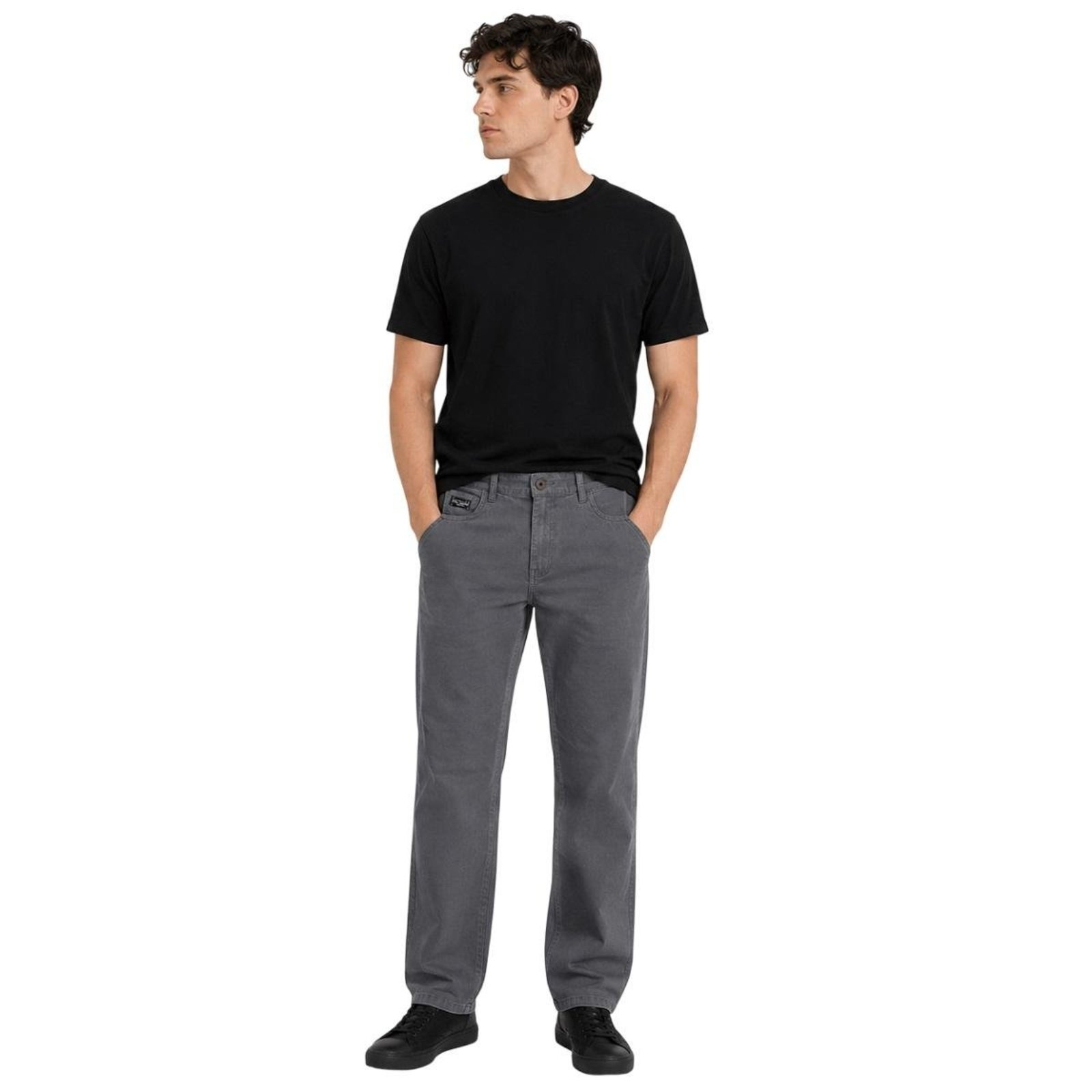 Calça Sarja Slim Masculina Premium Max Denim 12173MD Chumbo