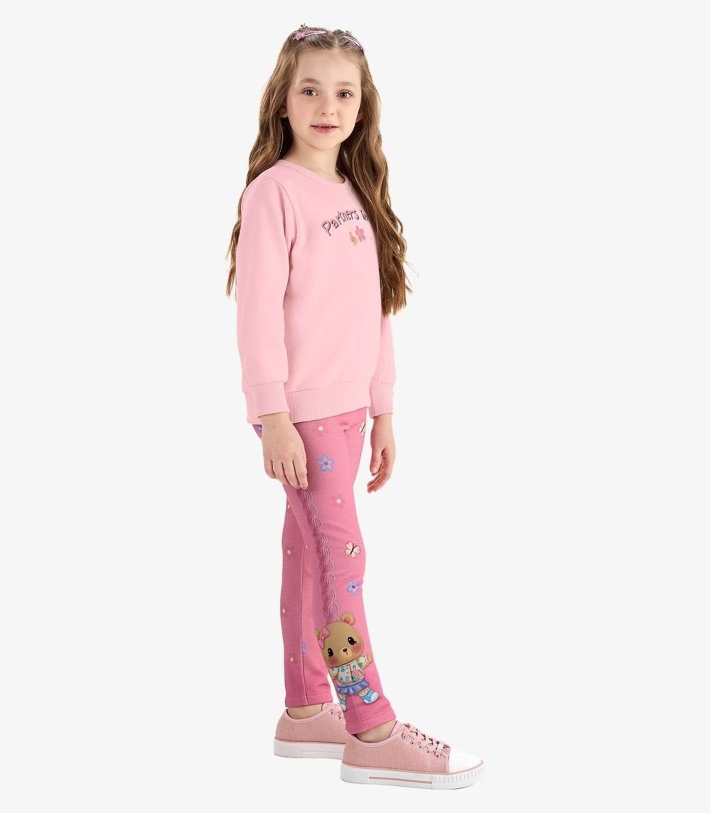 Infantil - Conjunto de Moletom Com Legging E Blusão Rovi Rosa