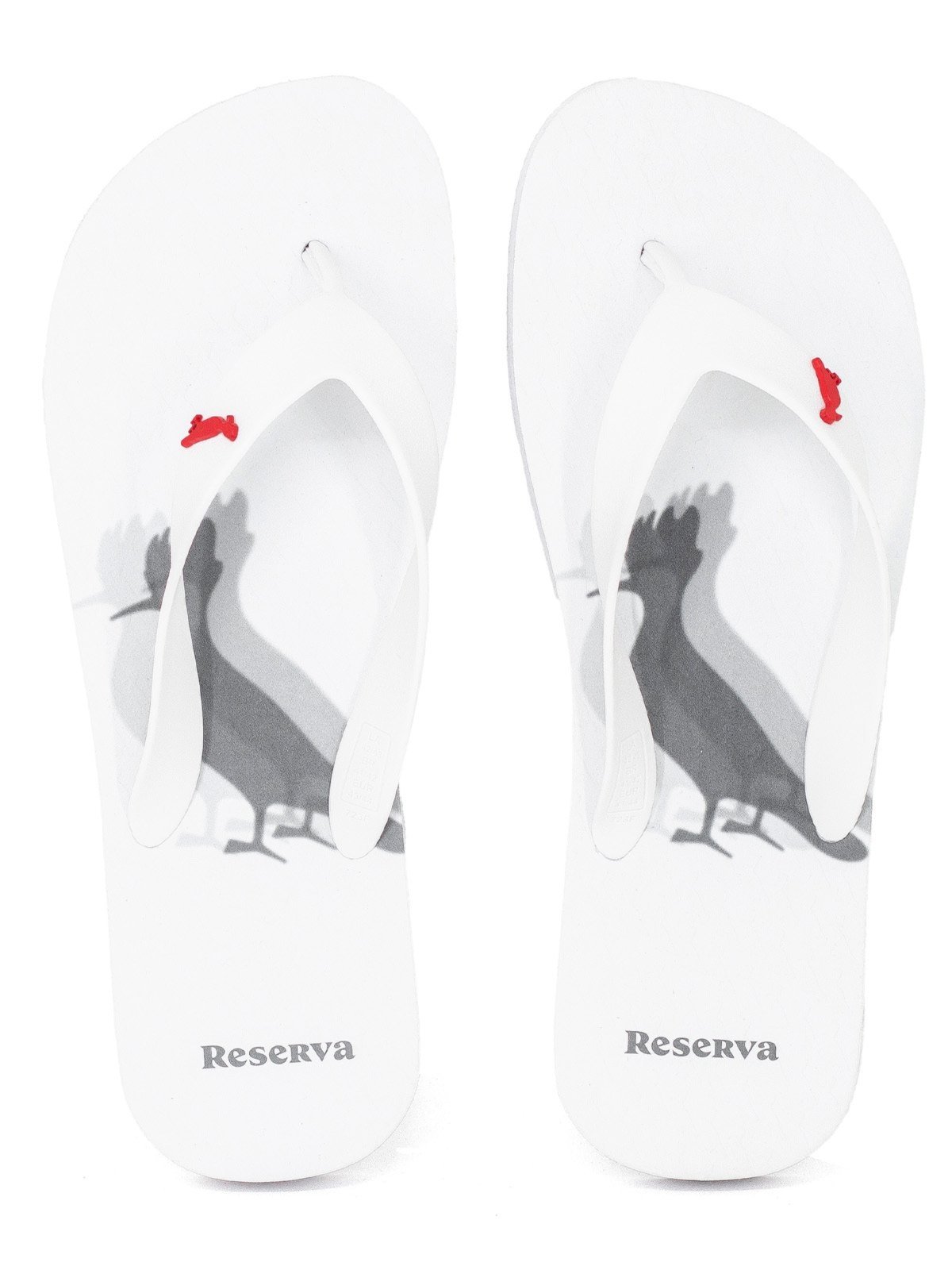 Chinelo Masculino Reserva RSV Go Red Bird Borracha Confortável Branco Pica Pau Blur
