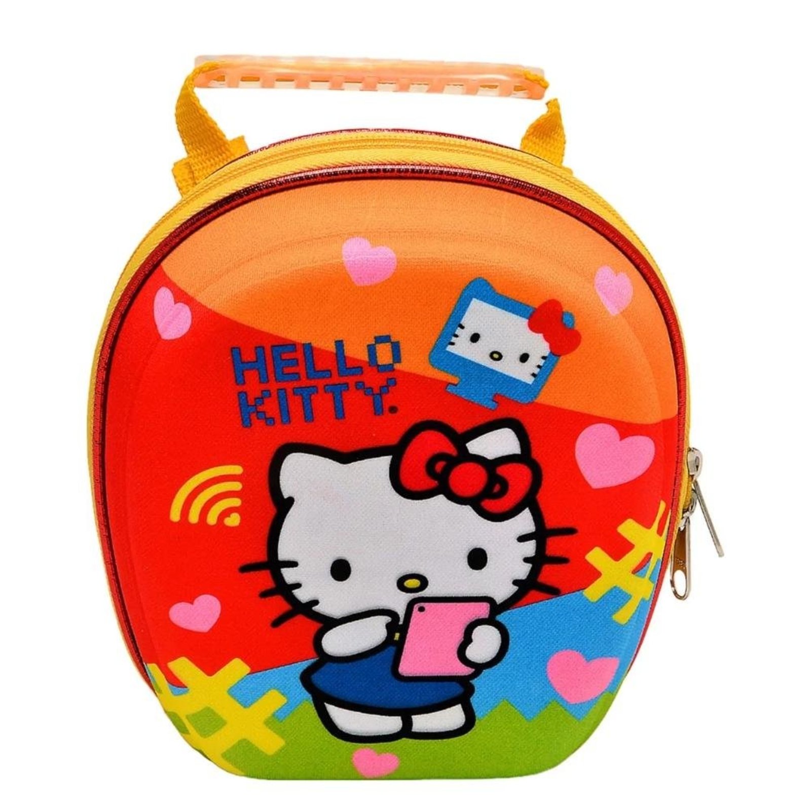 Infantil - Lancheira MaxToy Hello Kitty Pré Amarelo e Vermelho