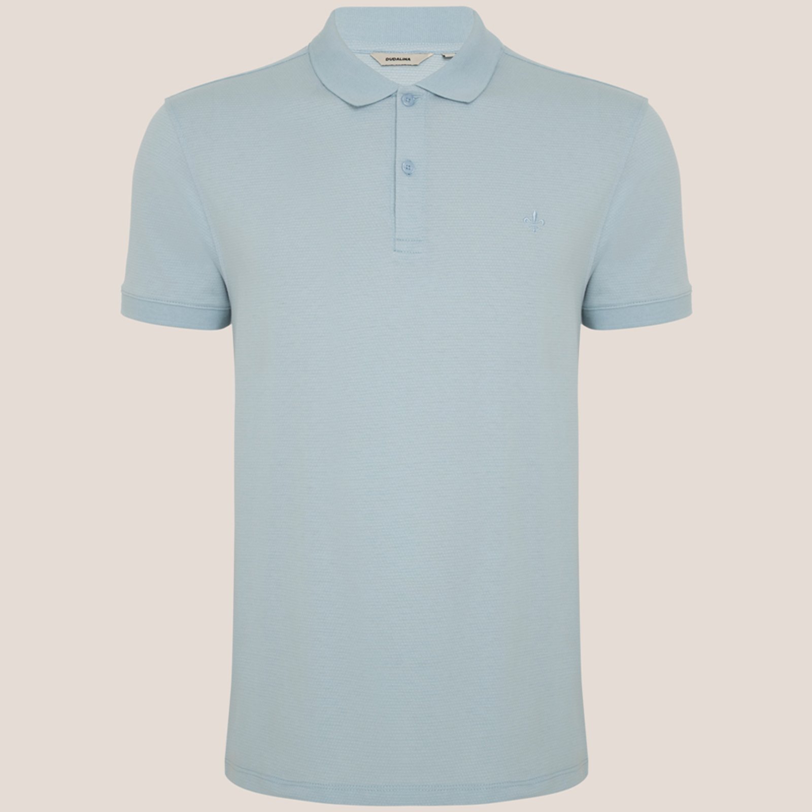Camisa Polo Dudalina Malha Maquinetada Ve26 Azul Masculino