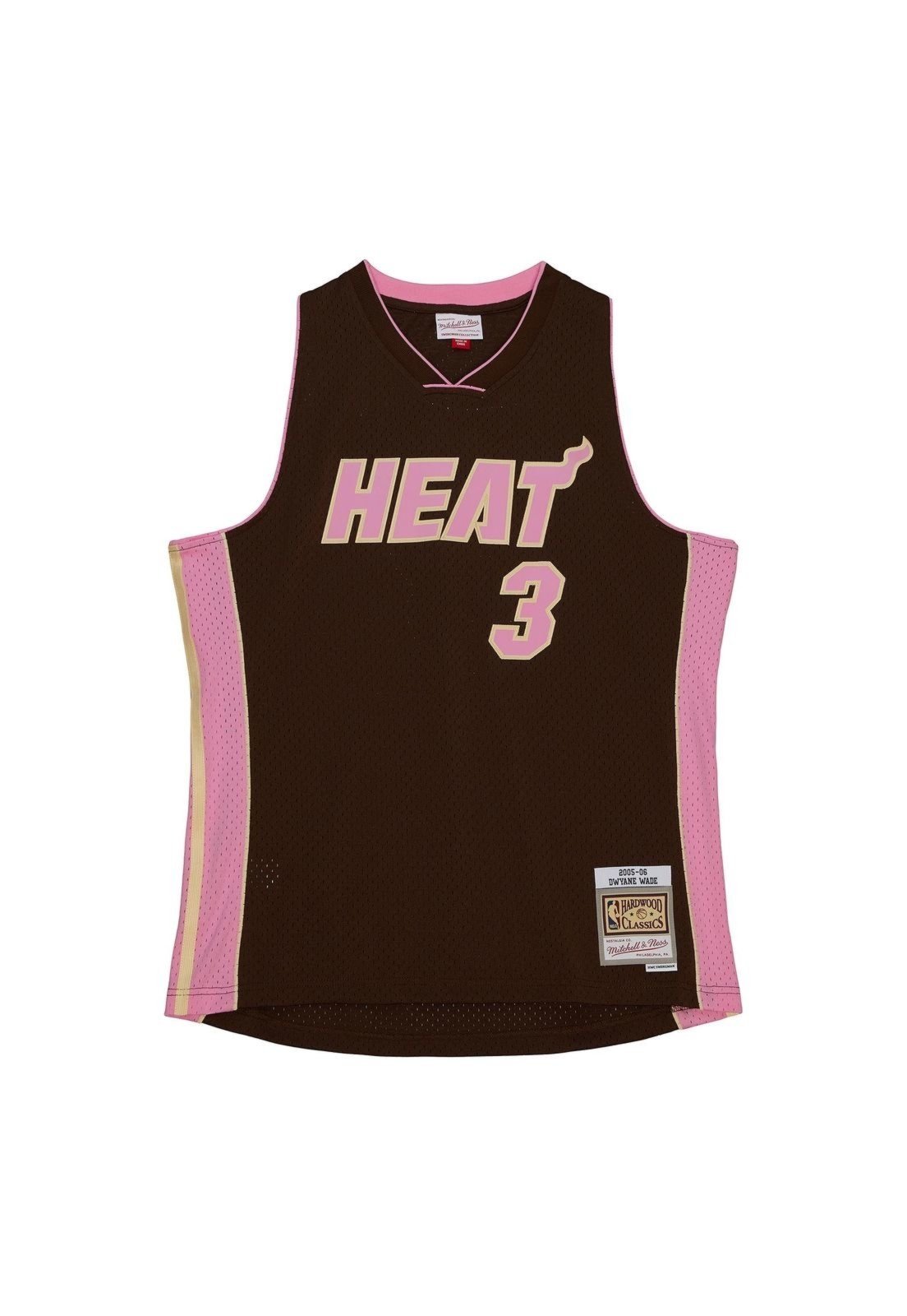 Regata Mitchell & Ness Brown Sugar Bacon Swingman Jersey Miami Heat 2005-06 Dwyane Wade Marrom