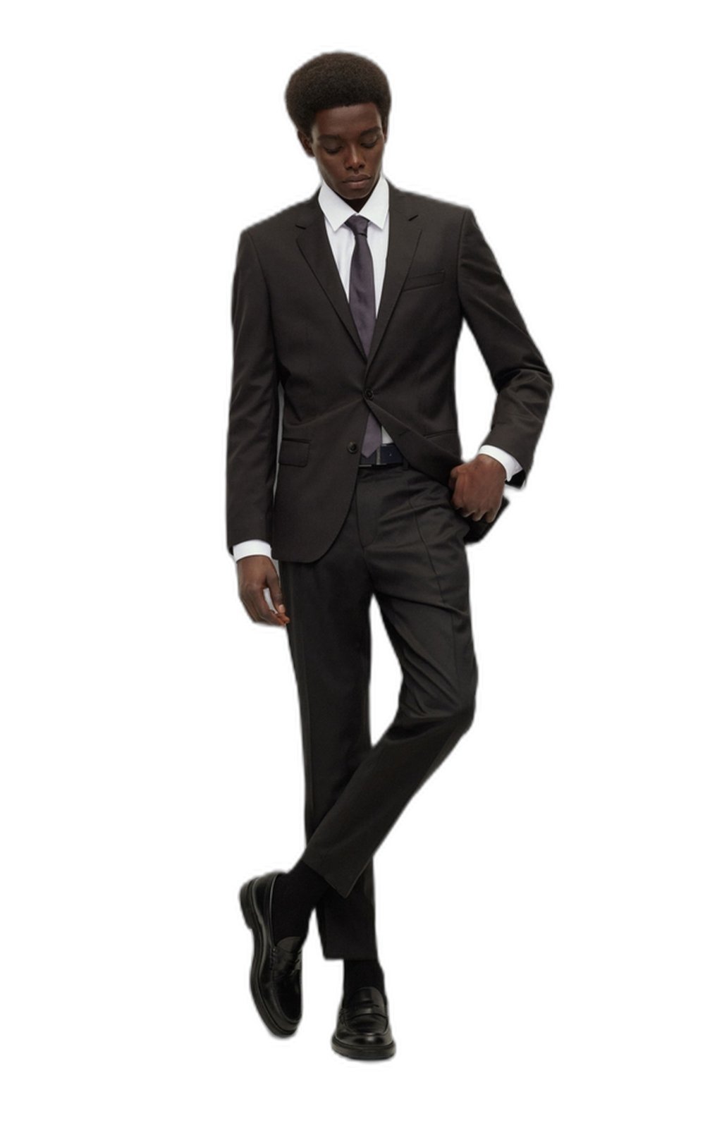 Vista 3 Camisa Slim Fit Em Algodão Estruturado De Alto Desempenho branco branco