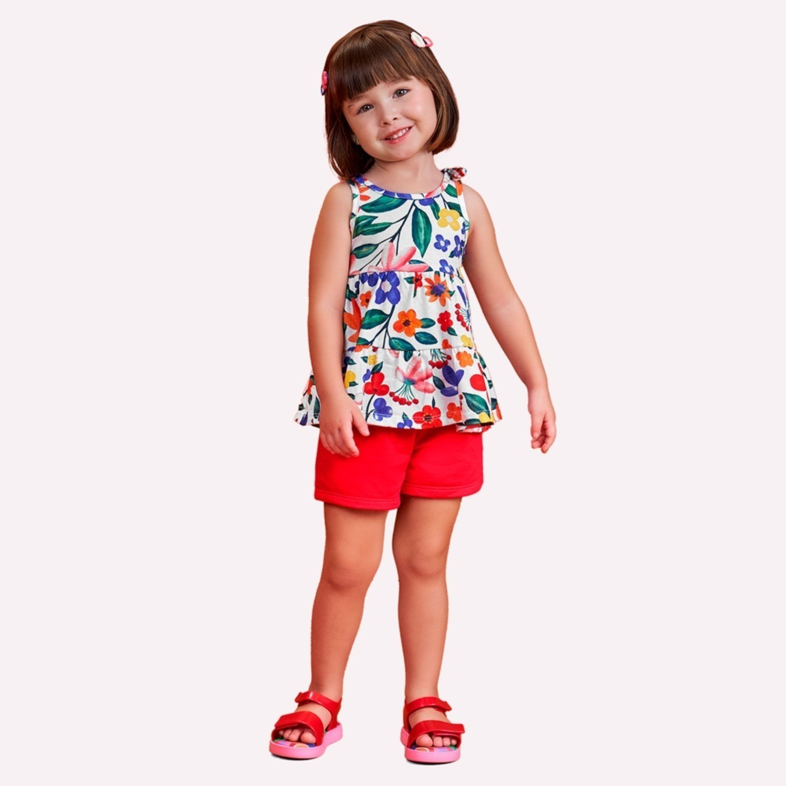 Infantil - Conjunto Menina Flores Nanai