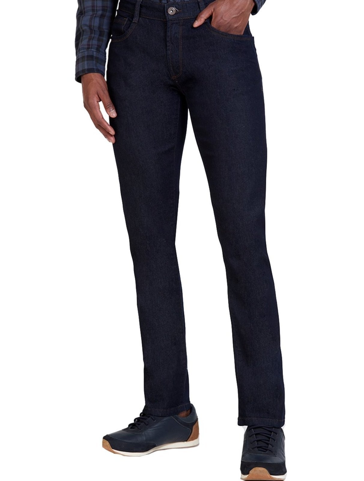Calça Dudalina Jeans Regular Concept Five Pockets Escura