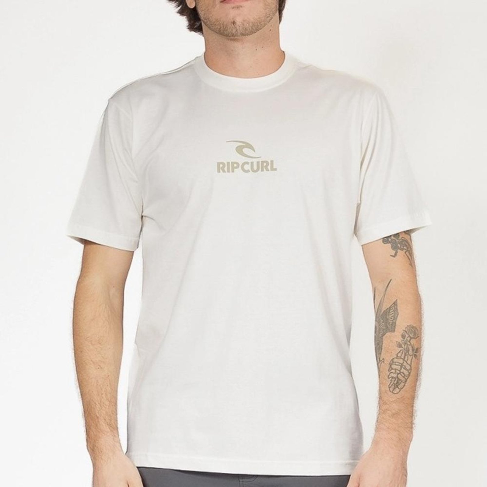 Camiseta Rip Curl Icon SM26 Masculina Bone