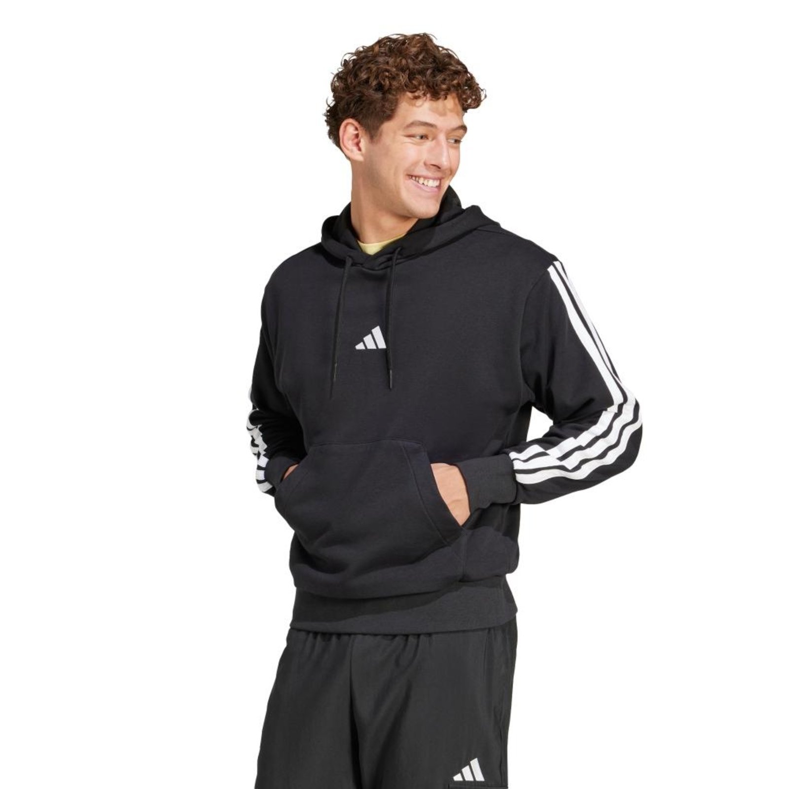 Moletinho Capuz Essentials 3-Stripes adidas Sportswear Preto