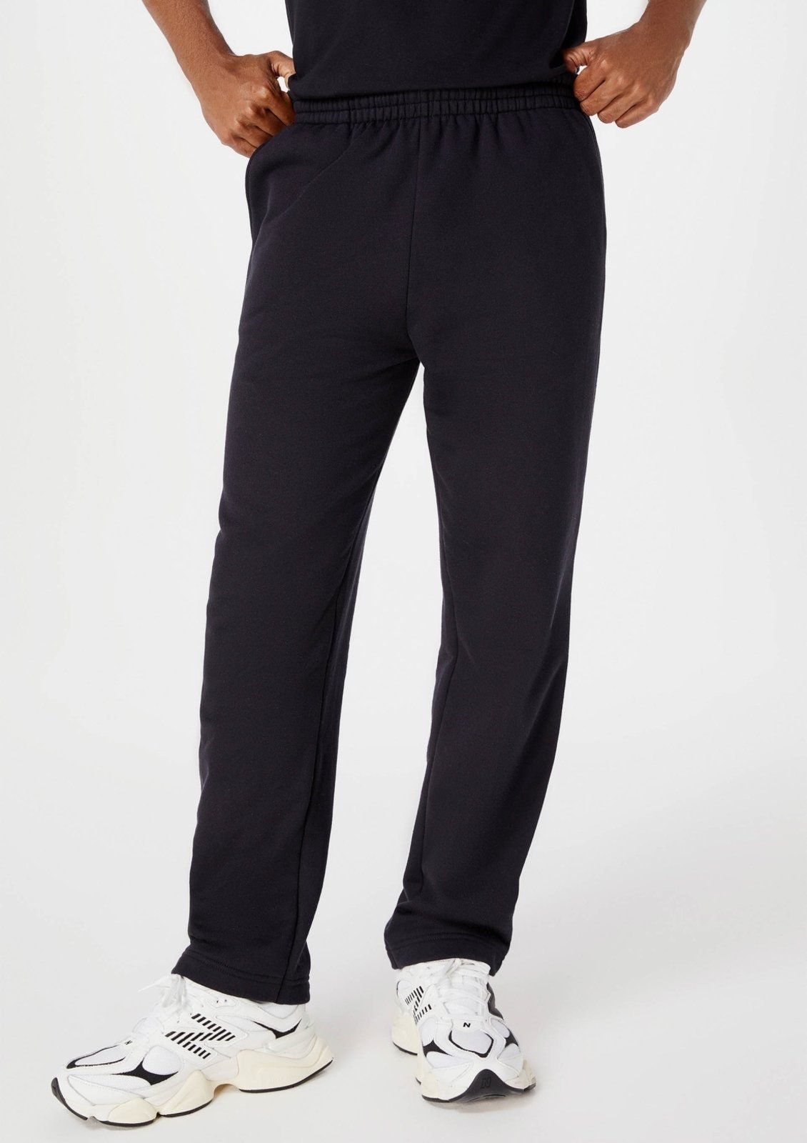 Vista 3 Calça Básica Masculina Reta Em Moletom Peluciado Hering preto Hering preto
