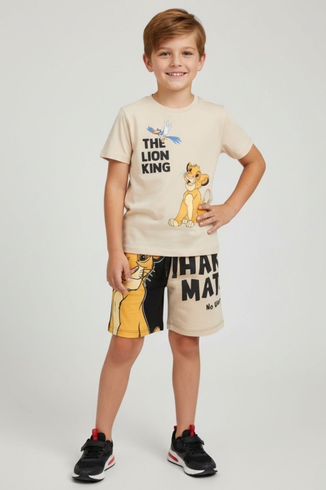 Infantil – Conjunto Disney Masculino Camiseta e Bermuda Rei Leão