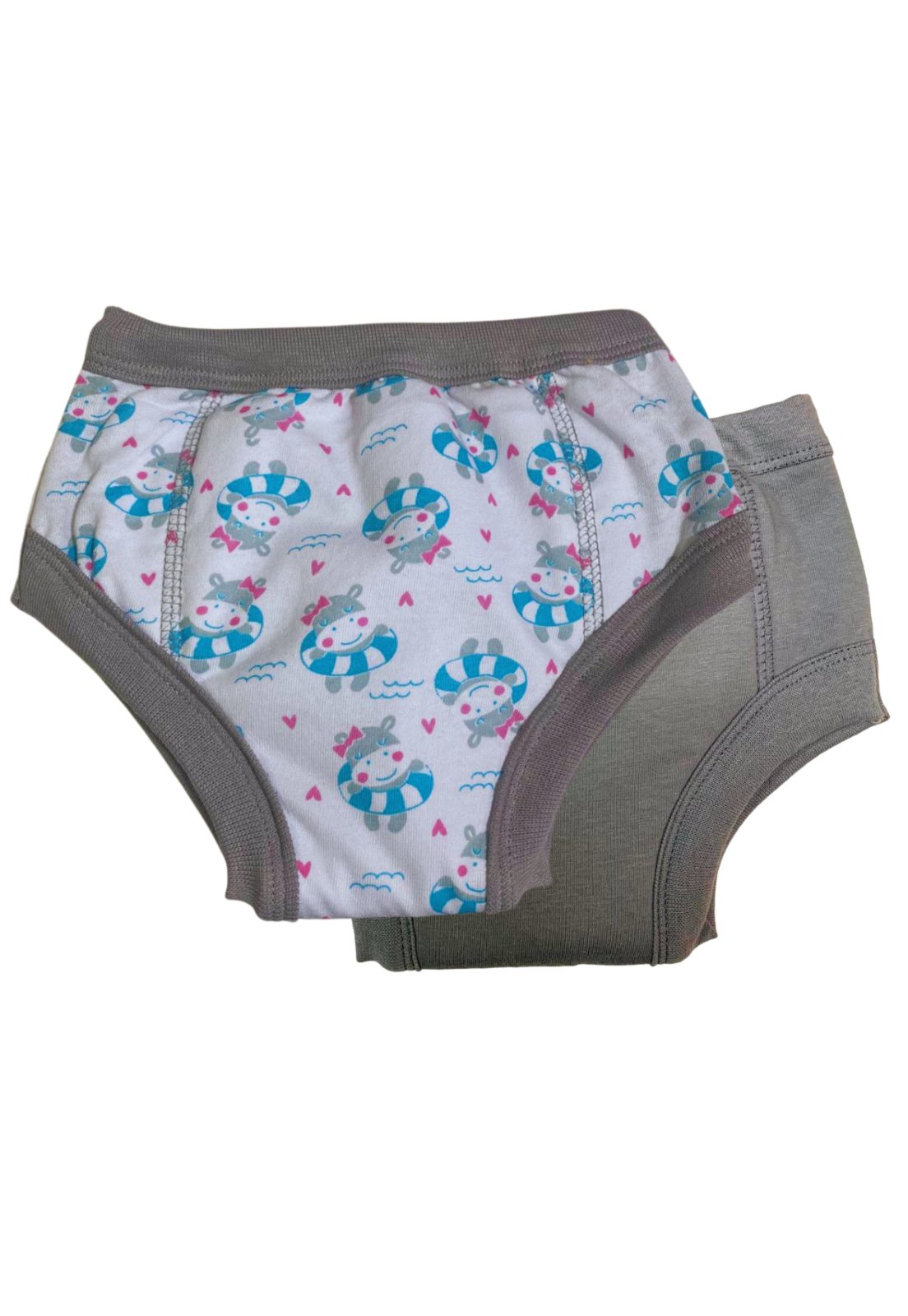 Kit Desfralde Meu Tibum 02 Calcinhas de treinamento Popotinha Cinza