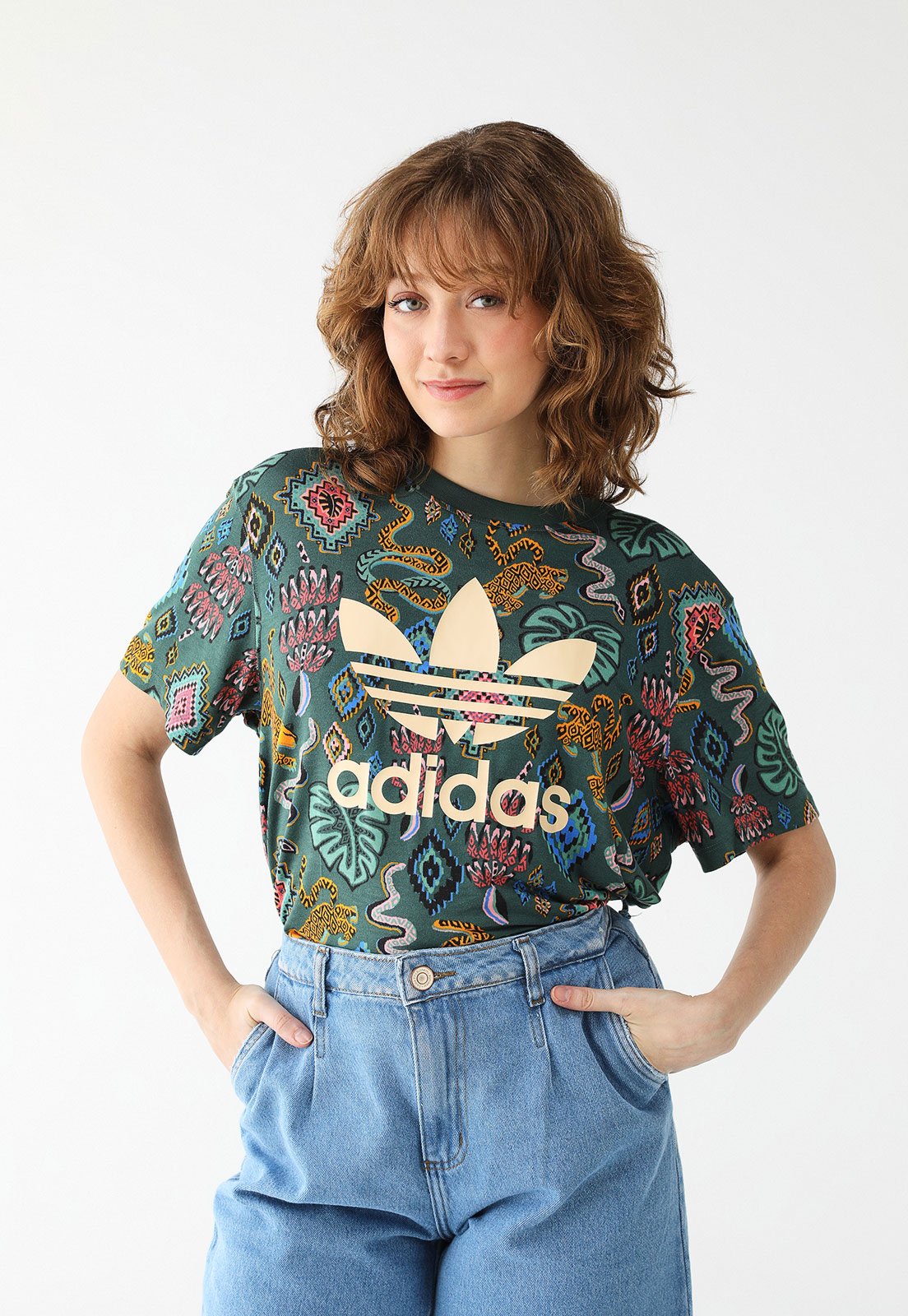 Camiseta adidas Originals Reta Farm Verde