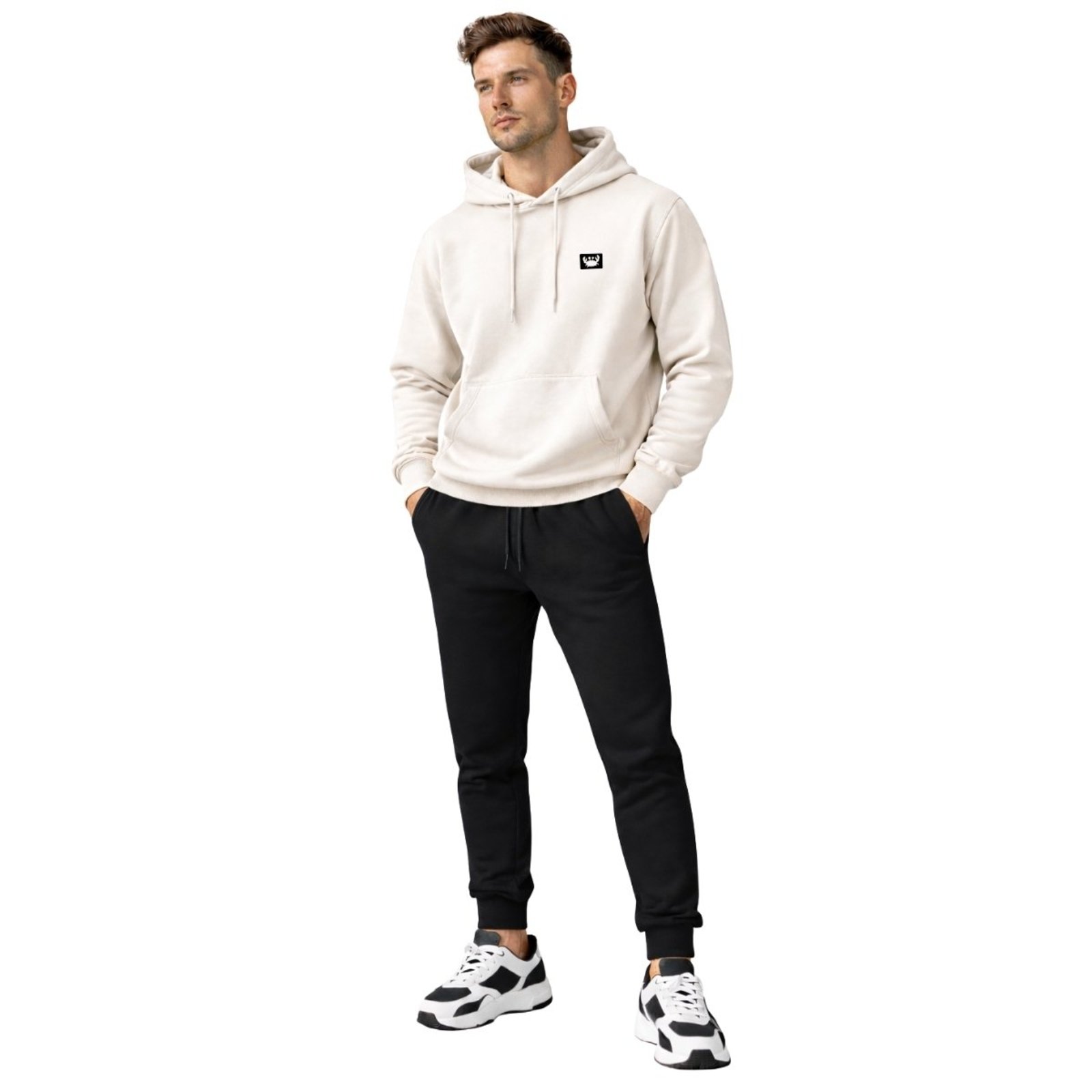 Conjunto Moletom Masculino Casaco com Capuz + Calça Jogger Casual Siri