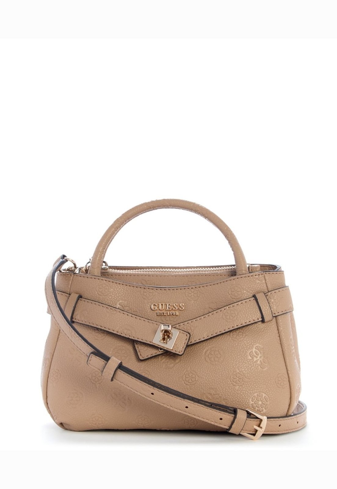 Bolsa Guess Ella Logo Mini Satche Bege