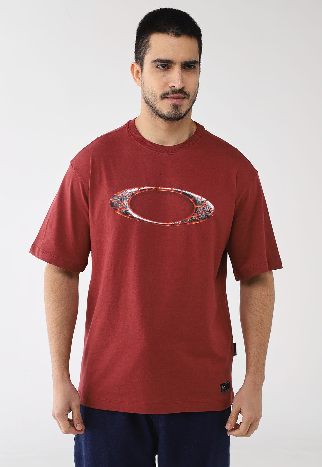 Camiseta Masculina Oakley Ellipse MA Vermelha