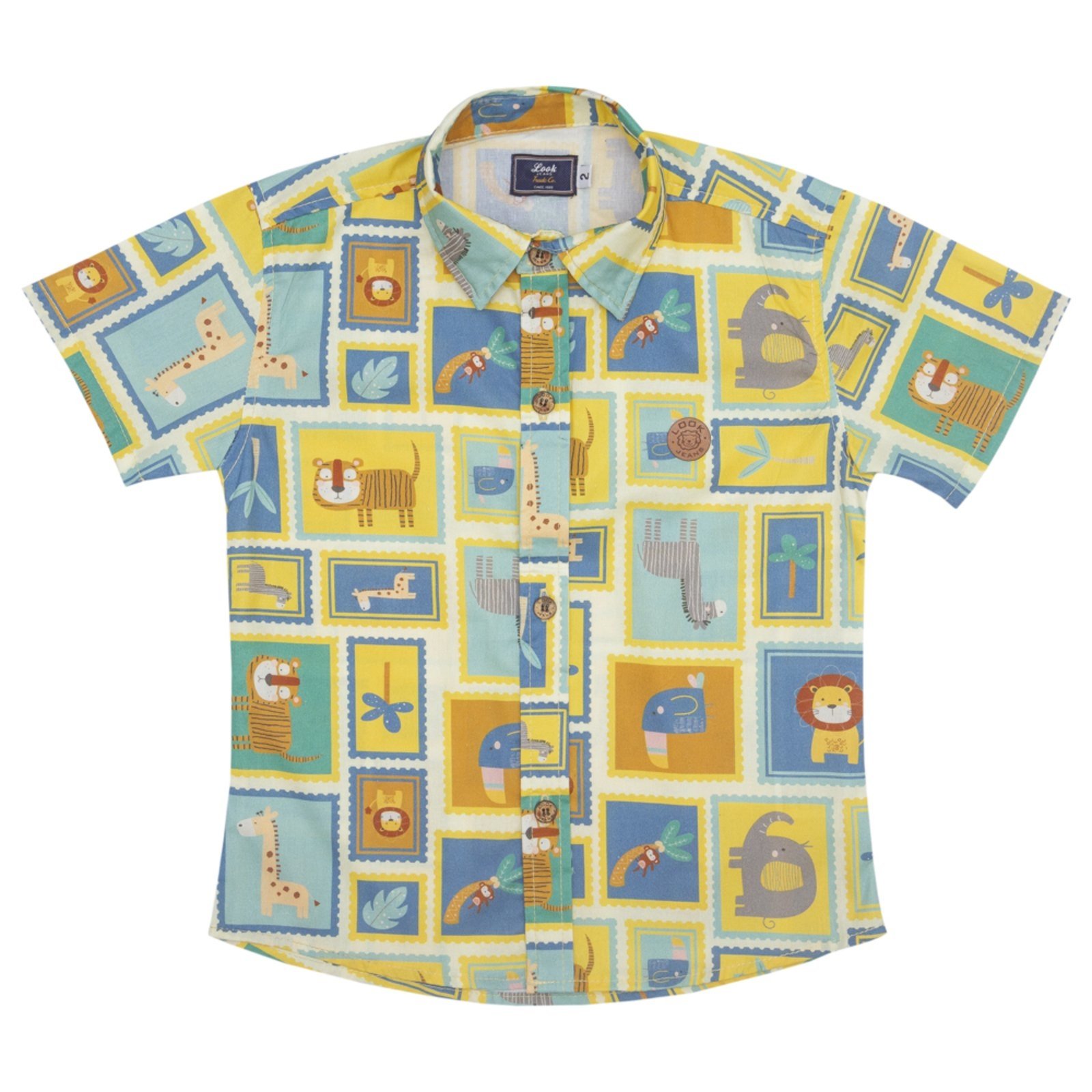 Infantil – Camisa Look Jeans Estampada Amarelo