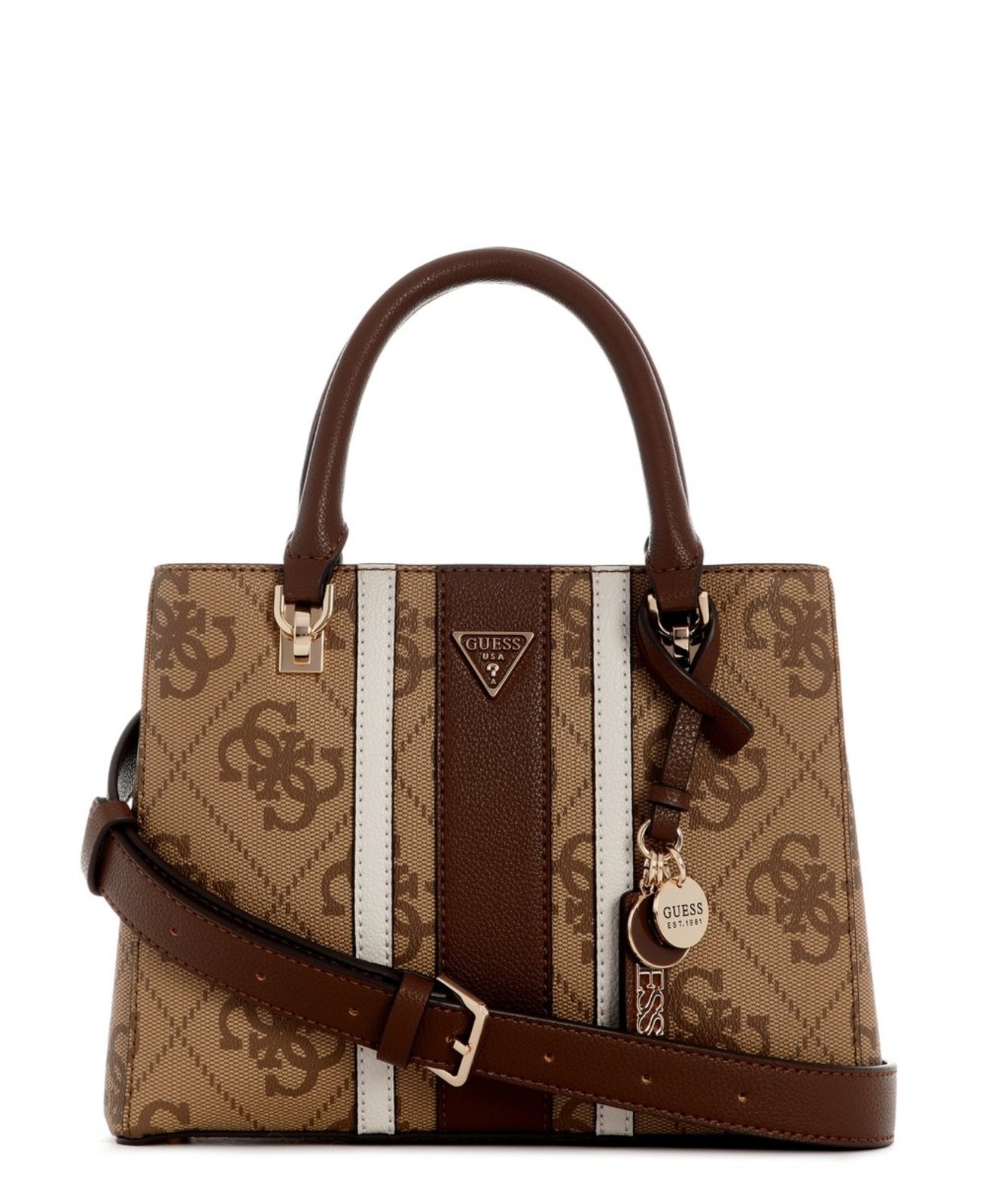 Bolsa Guess Noelle II Satchel Pequena Multi Compartimentos
