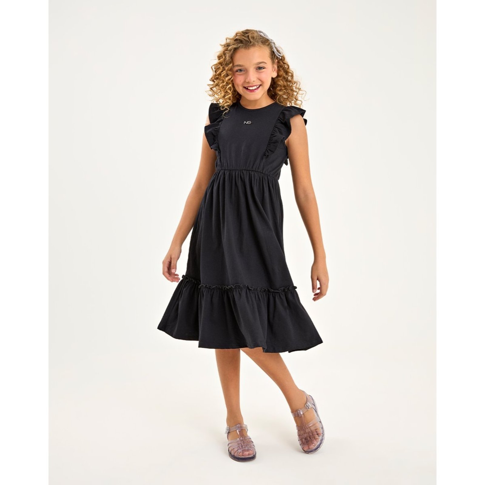Infantil - Vestido Menina Midi em Meia Malha