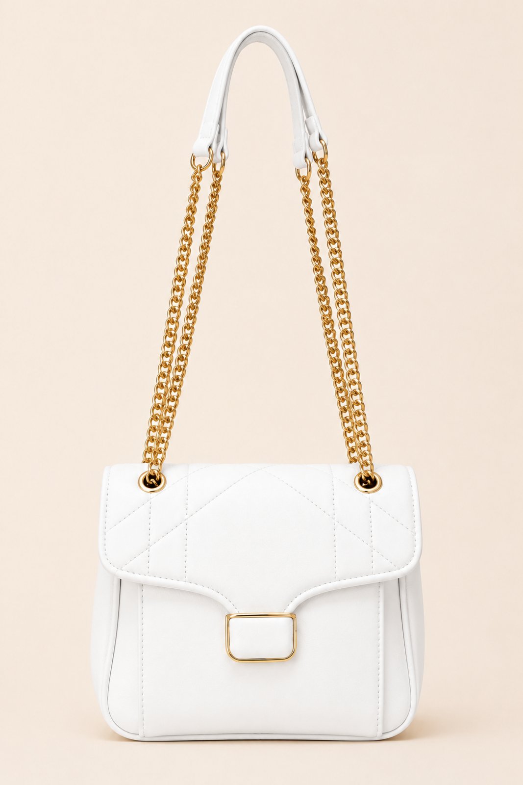 Bolsa Média Transversal D Bell Outlet Fashion Corrente Jade Branco