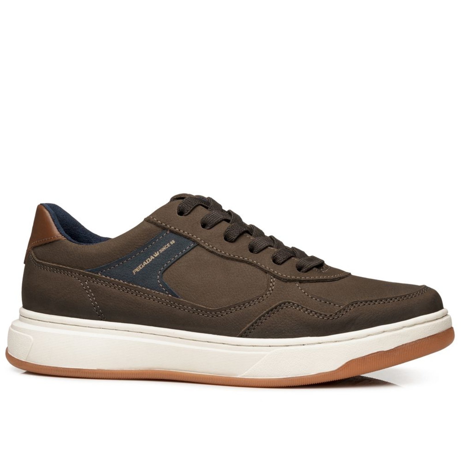 Tênis Casual Pegada Masculino em Couro Chocolate 111707-09 Tênis Casual Pegada Masculino em Couro Chocolate 111707-09 44