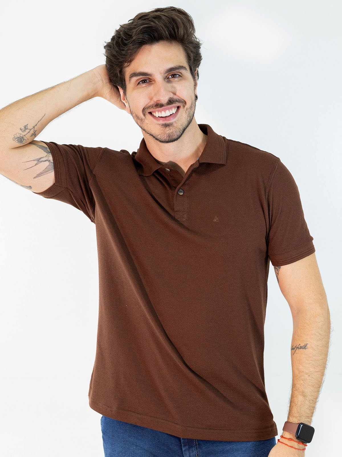 Camisa Polo Masculina Texturizada Algodão Anticorpus