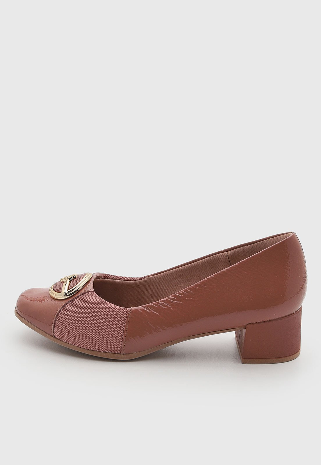Scarpin Feminino Usaflex Couro Salto Médio Marrom