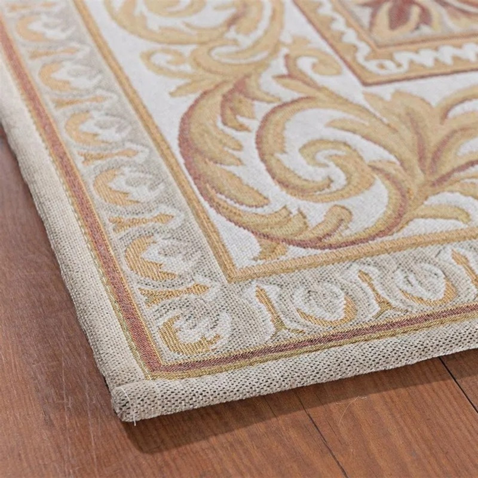 Vista 3 Tapete Sala Quarto 1,40x2,00 Antiderrapante Tulipa Niazitex bege Niazitex bege