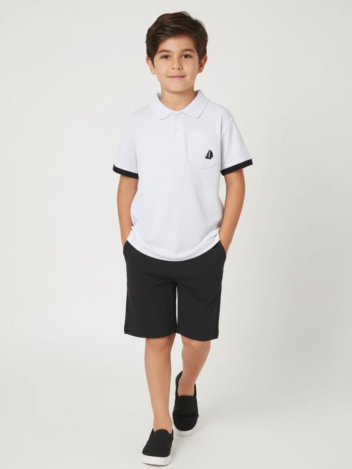 Infantil - Conjunto Polo Para Menino - BRANCO