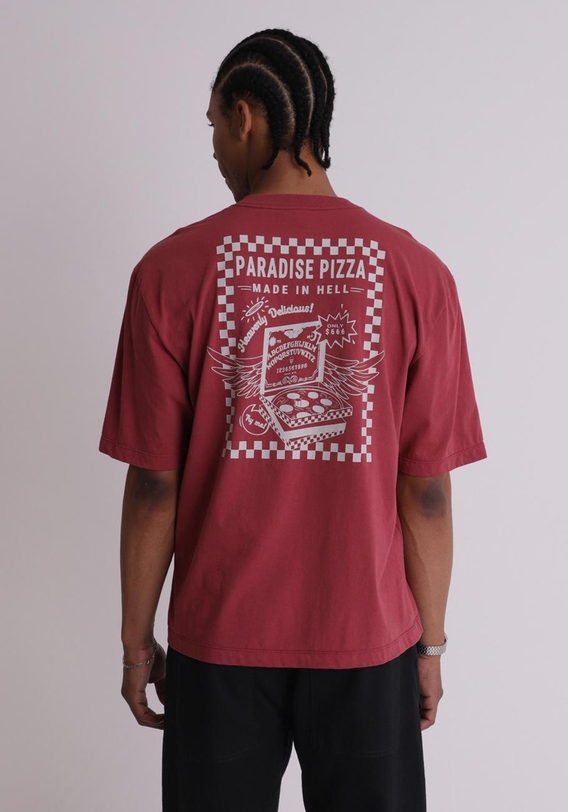 Camiseta em algodão estampa paradise pizza