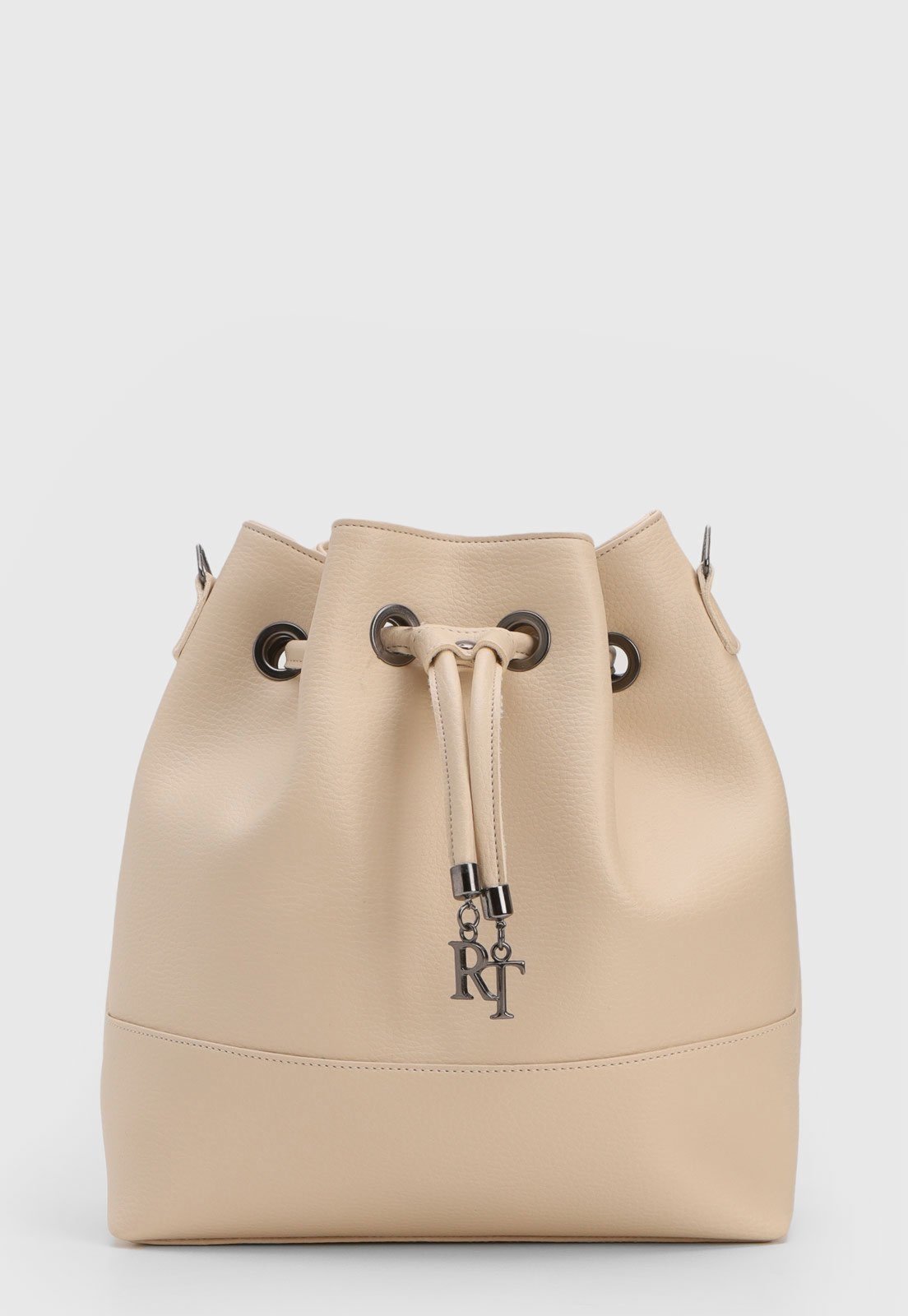 Vista 3 Bolsa Feminina Retta Bucket Off-White Retta Shoes bege/branco white Retta Shoes bege/branco white