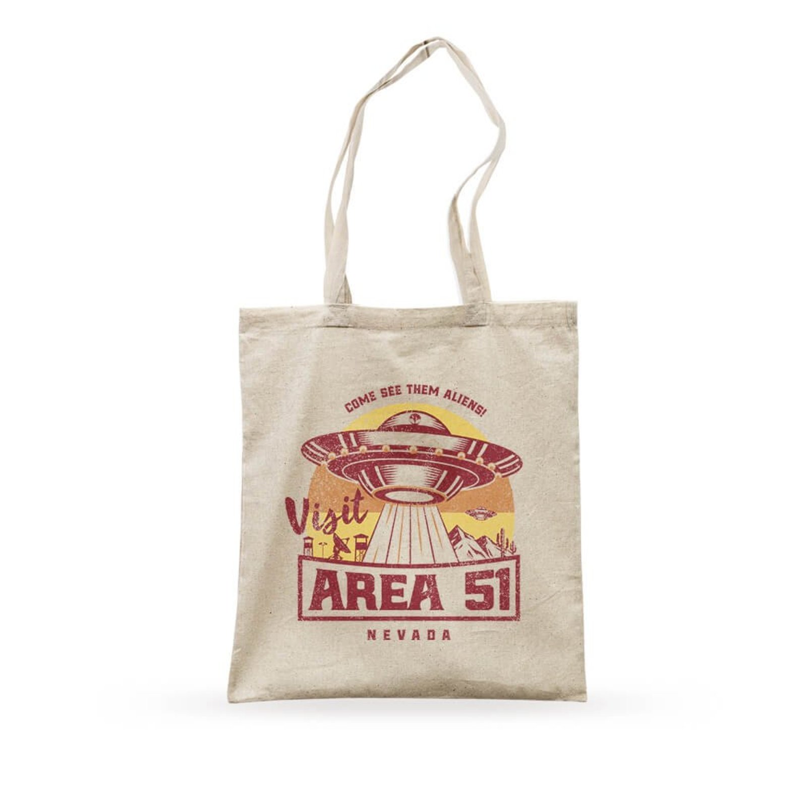 Ecobag Visit Area 51 - Bege - Casual - Studio Geek