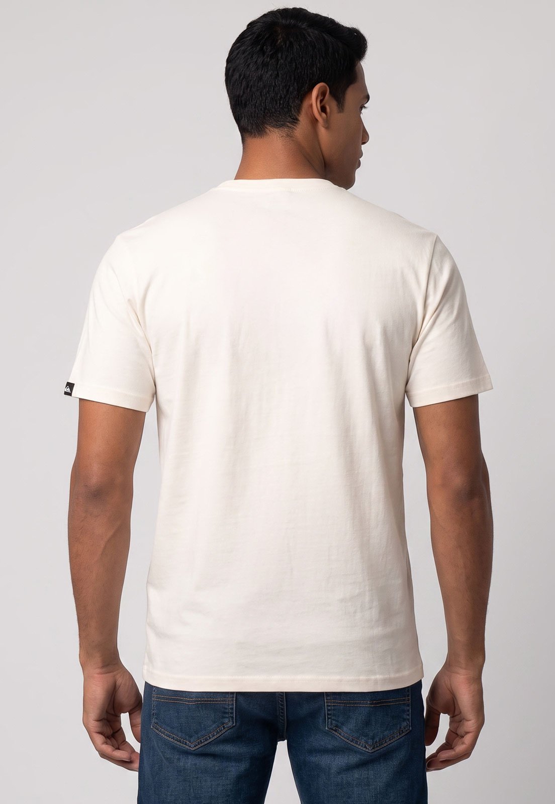 Camiseta Masculina Quiksilver Full Logo Off-White