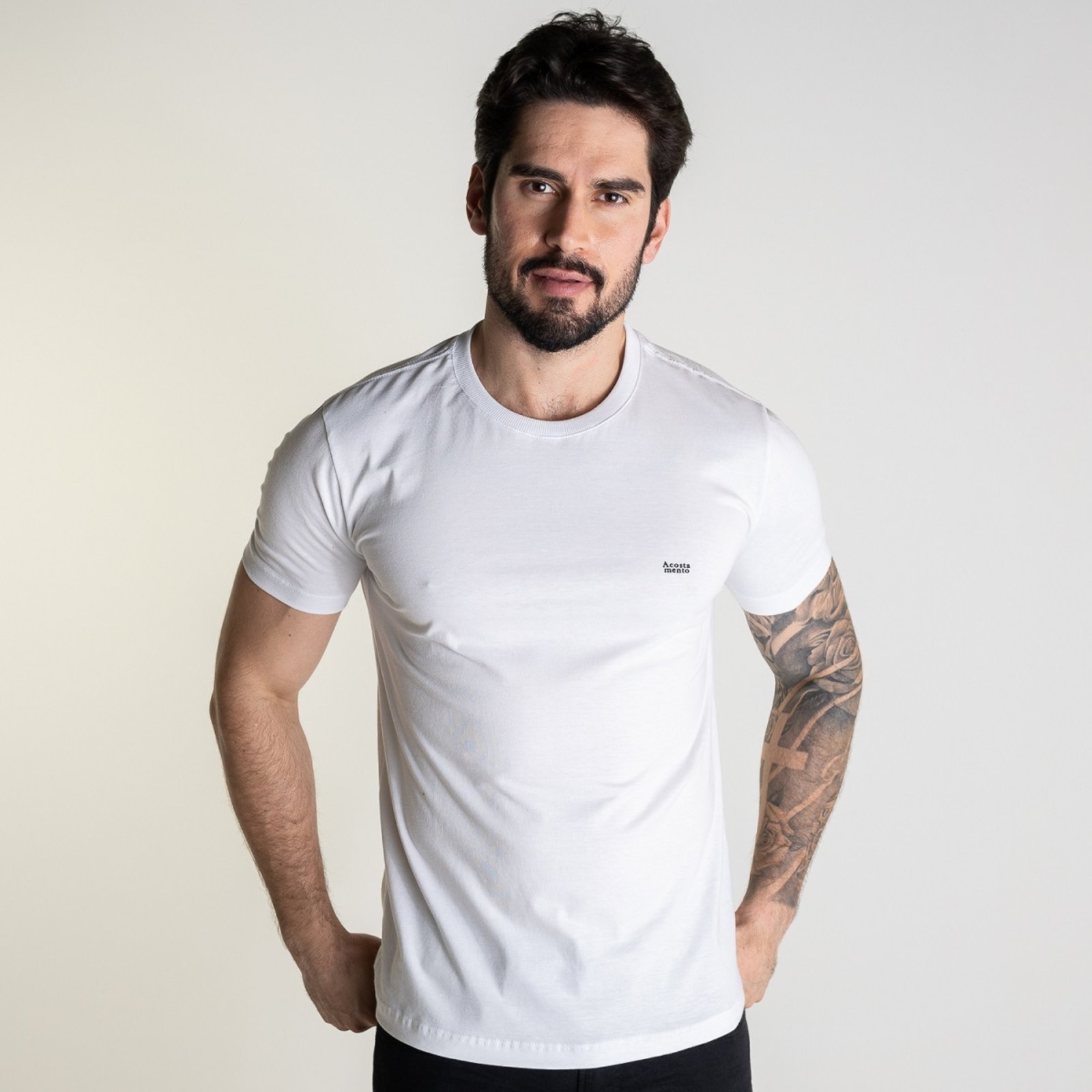 Camiseta Acostamento Casual Minimalist Branca