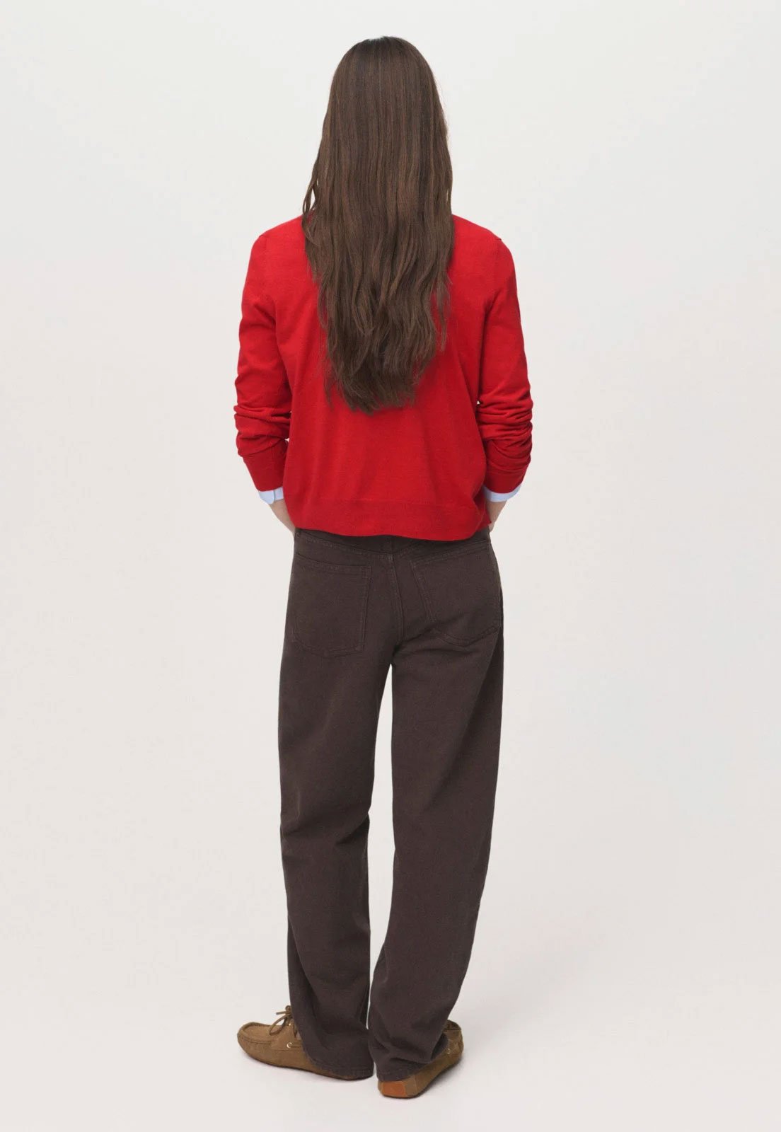Vista 3 Cardigan Feminino Mango LUCCAV vermelho Mango vermelho