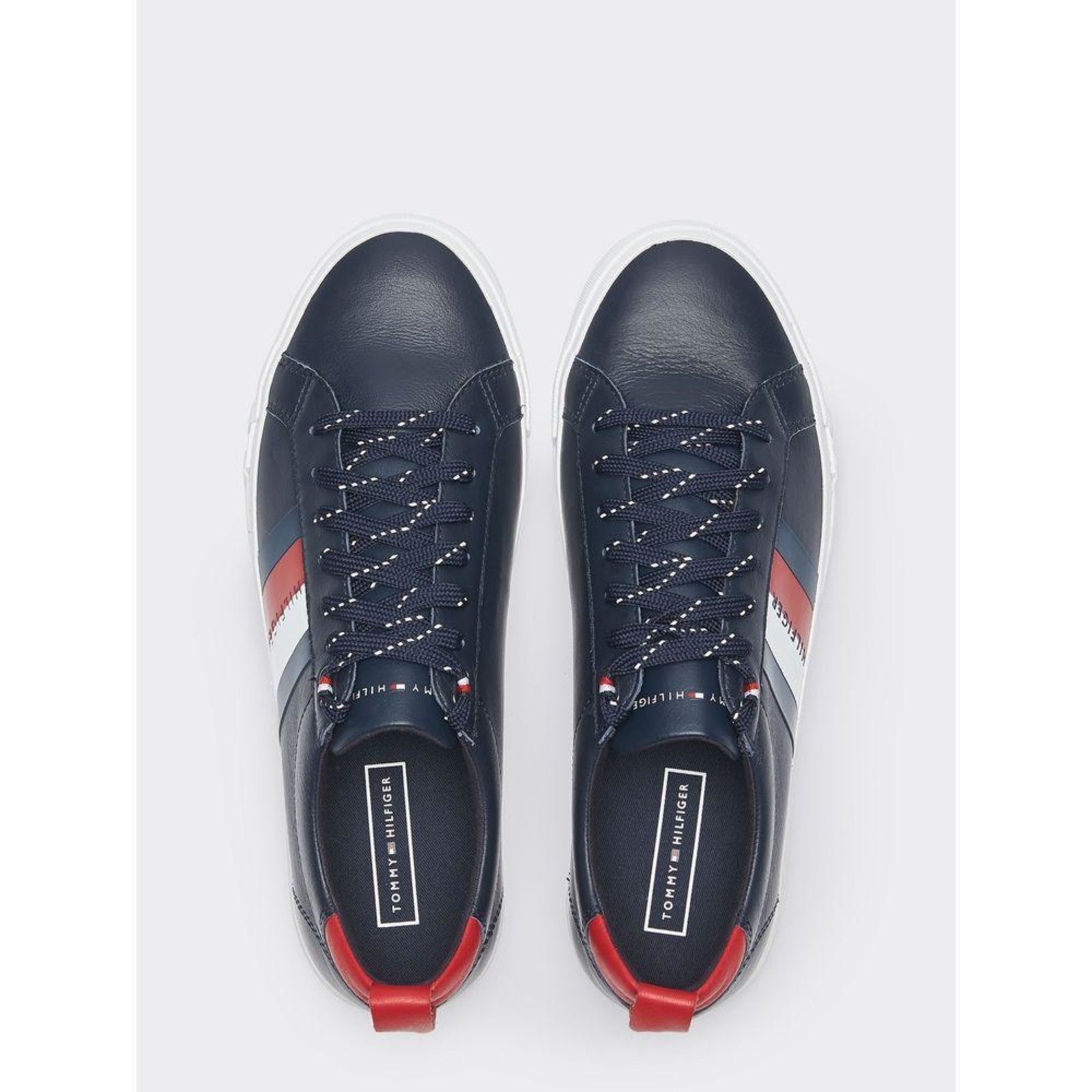 Vista 3 Tênis Faixa Hilfiger Lateral Masculino - Tommy Hilfilger Tommy Hilfiger azul marinho Tommy Hilfiger azul marinho