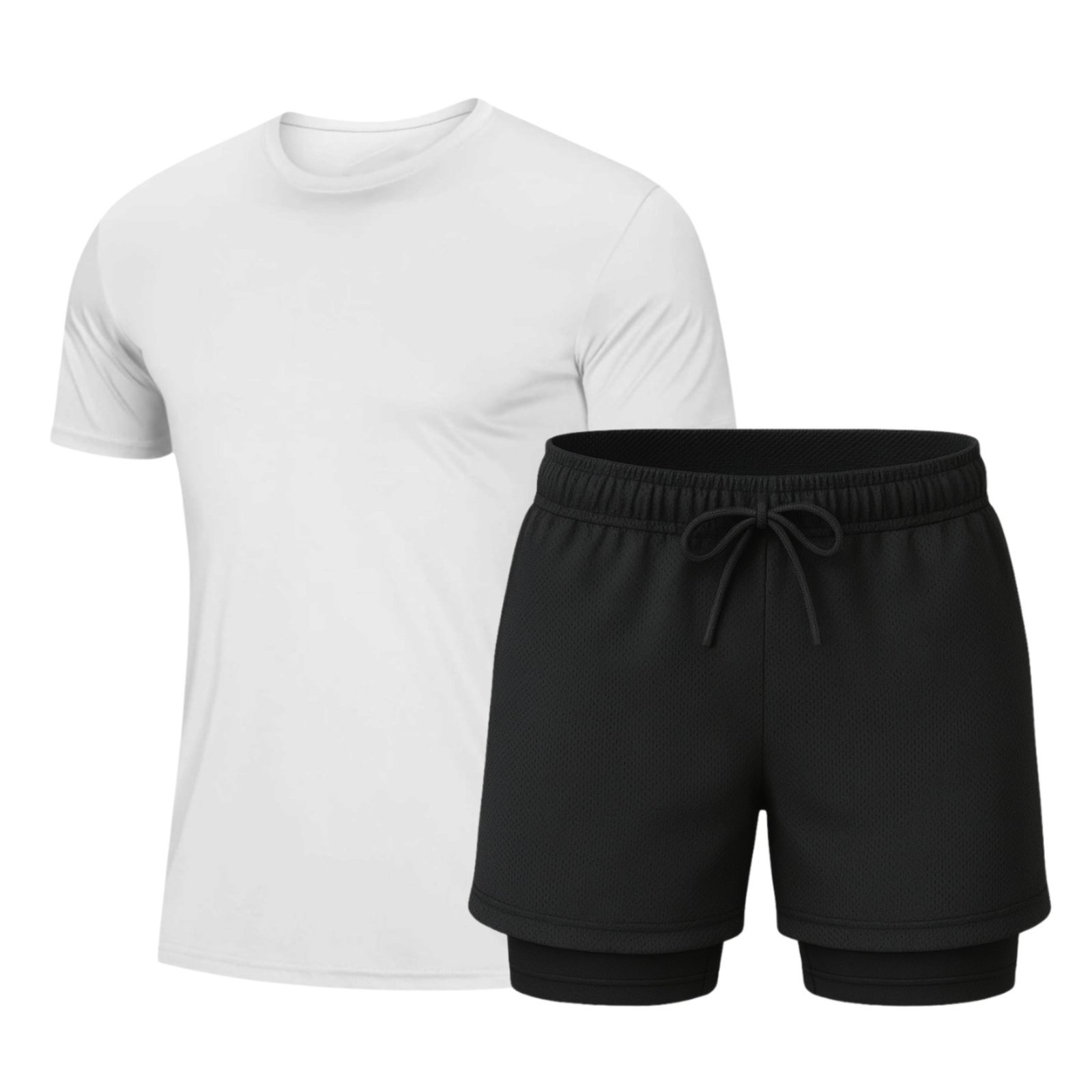 Conjunto Masculino Camiseta Dryfit e Short Térmico Liso