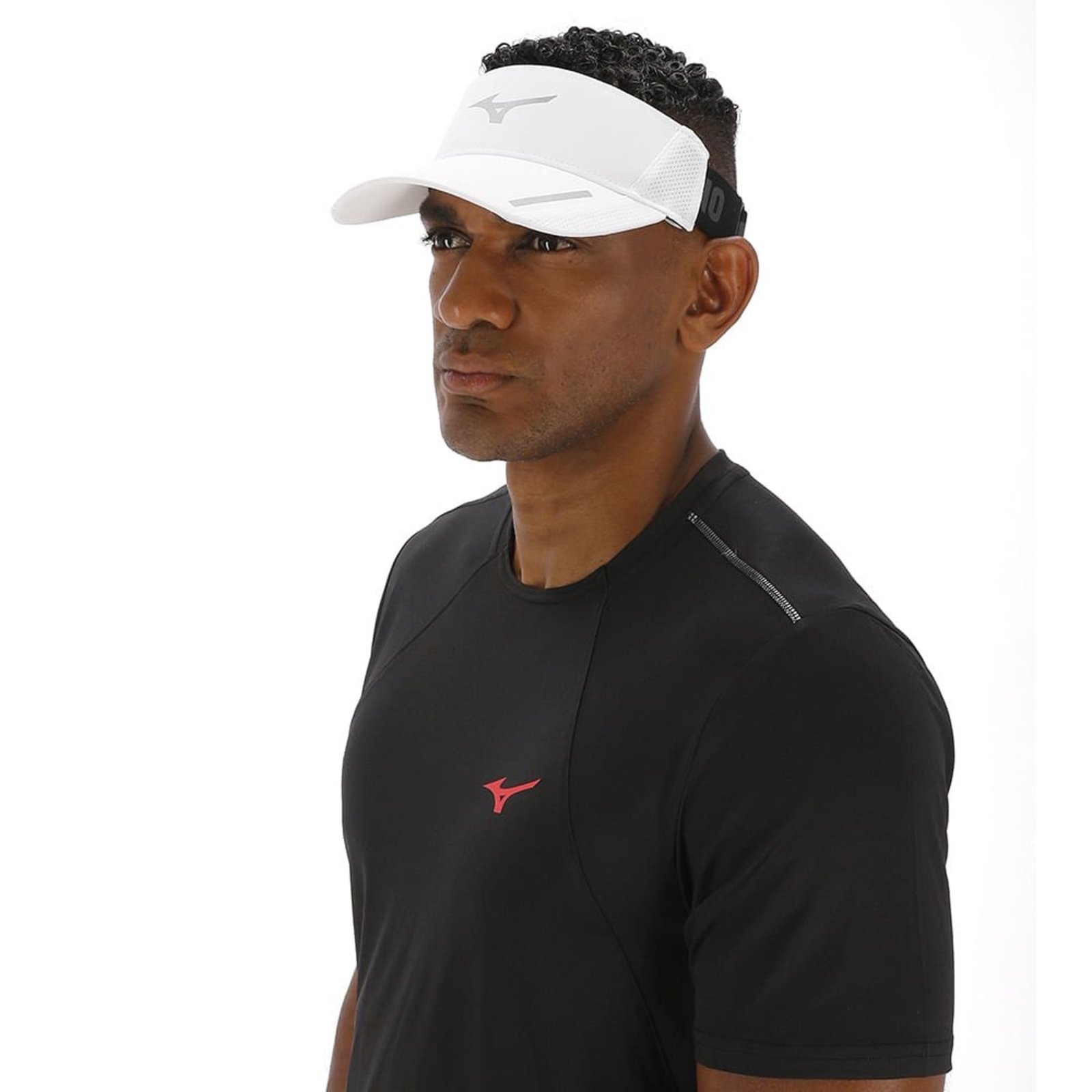 Vista 2 Viseira Unissex Mizuno Aero branco Mizuno branco