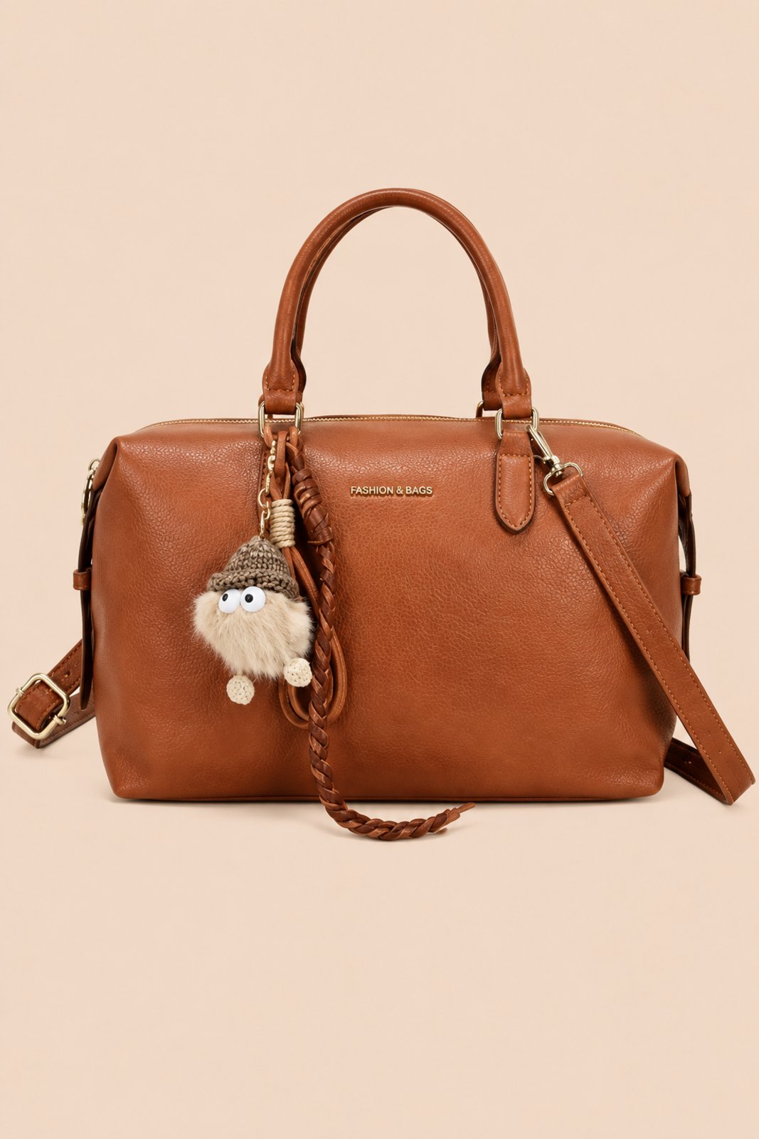 Bolsa Feminina D Bell Outlet Fashion Elegance Chain Caramelo