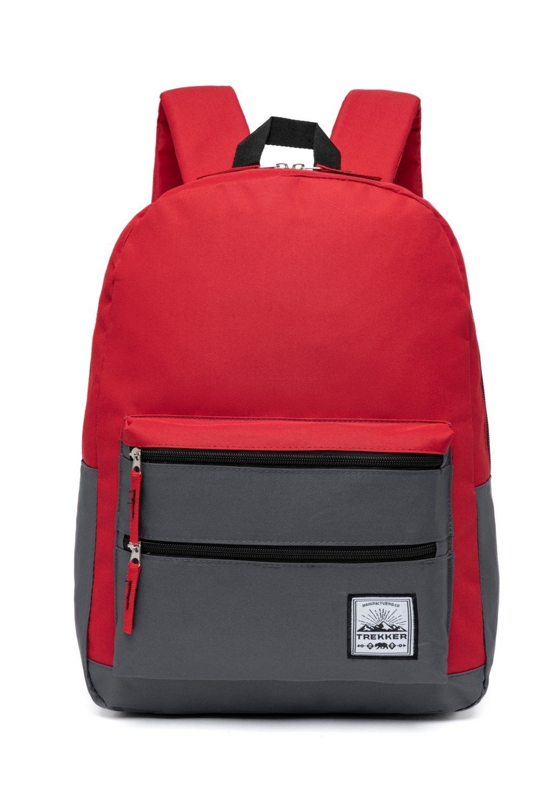 Mochila Trekker Vermelha Resistente Casual Bolso Frontal