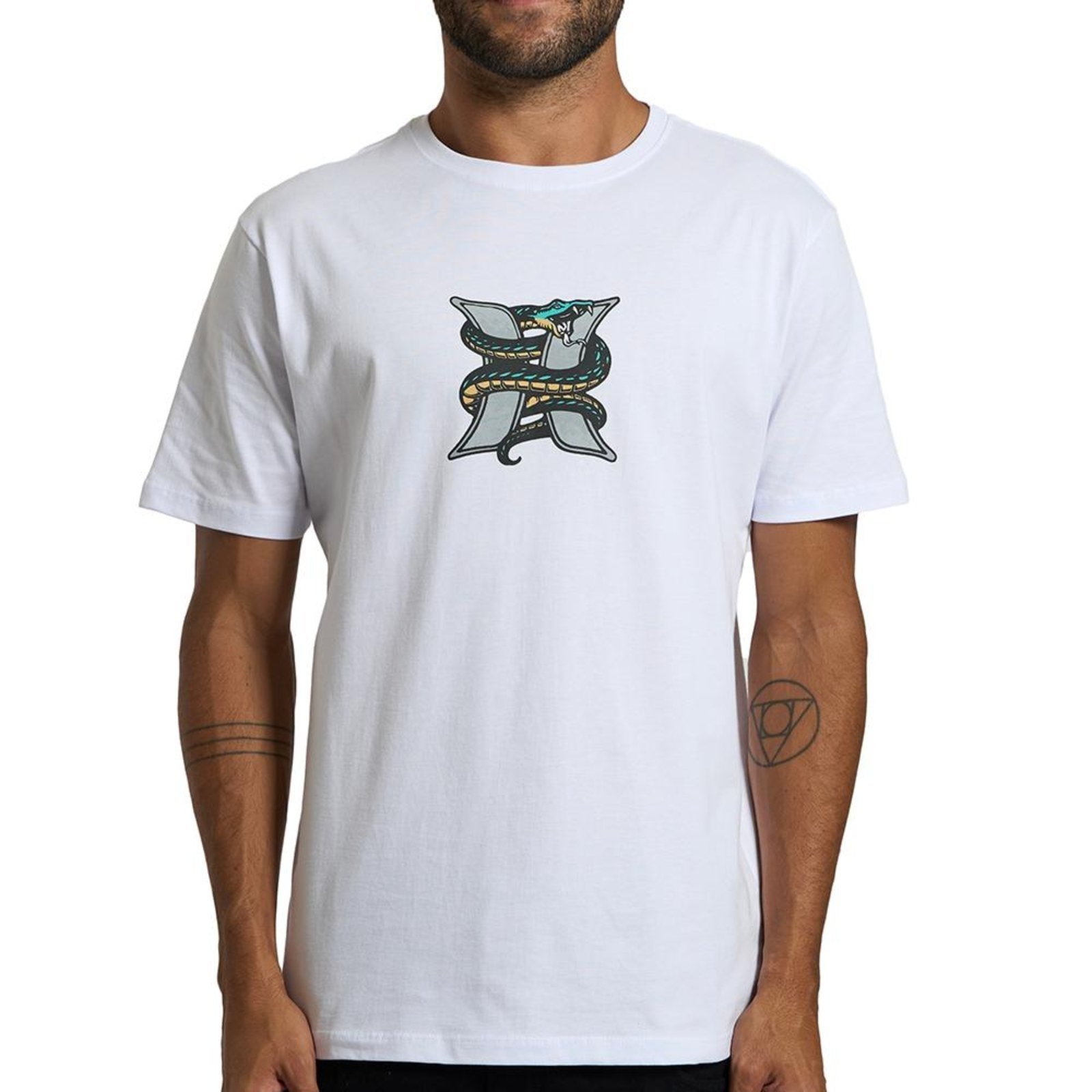 Camiseta Hurley Snake SM26 Masculina Branco