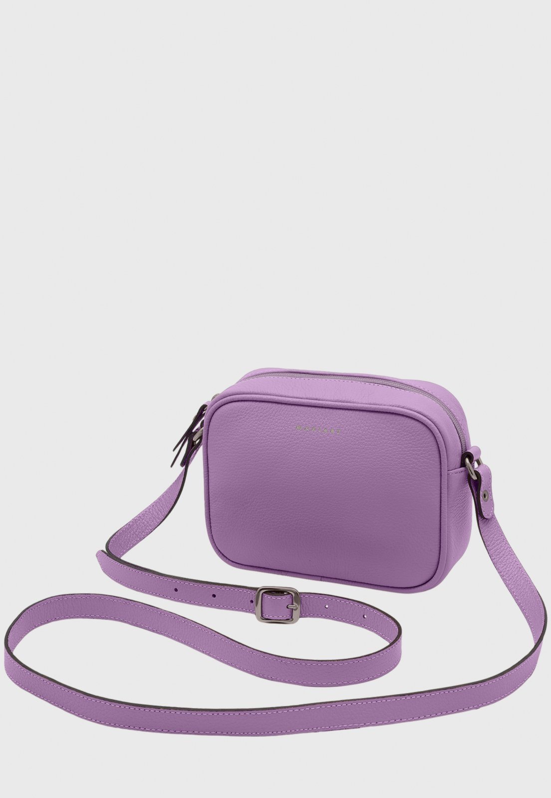 Bolsa Transversal Couro Mariart Mini Jeri Violeta