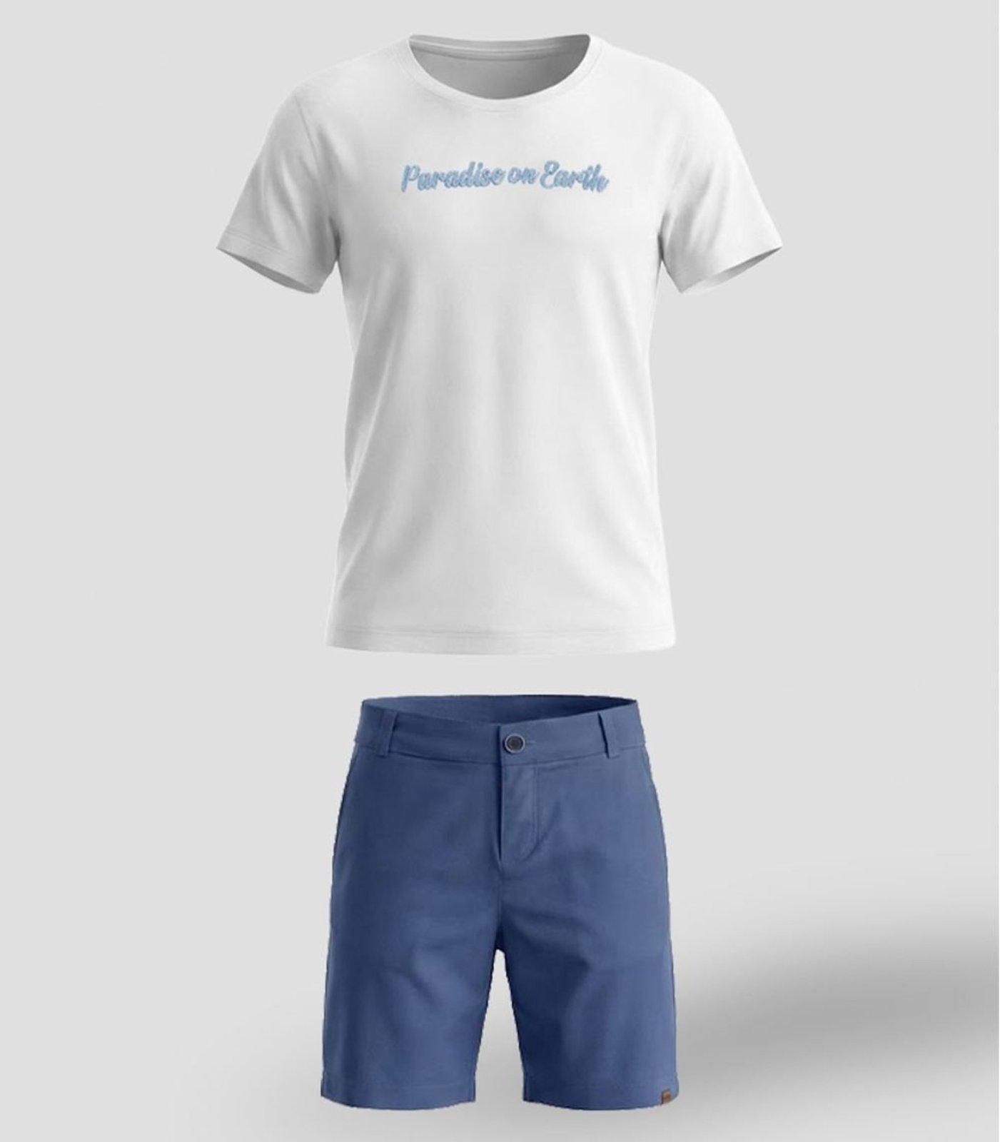Infantil - Conjunto Camiseta com Bermuda Menino Trick Nick Bege