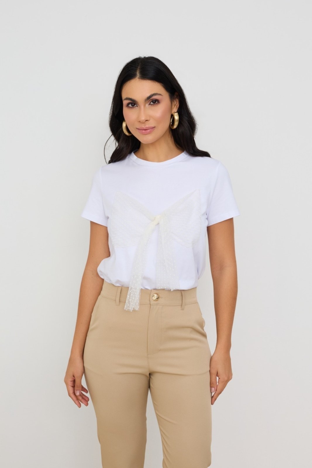 T-shirt Vanibele Laço Branca