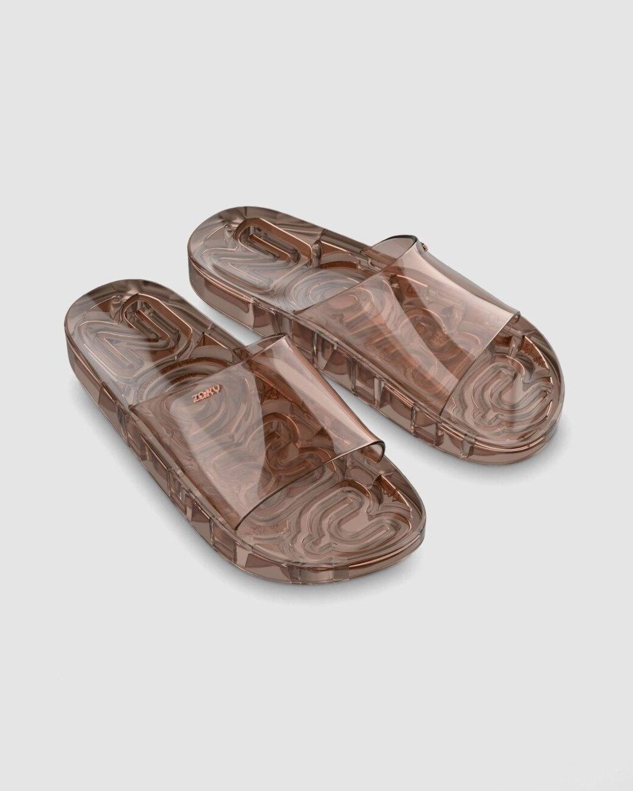 Chinelo Slide Feminino Zaxy Jelly Nude
