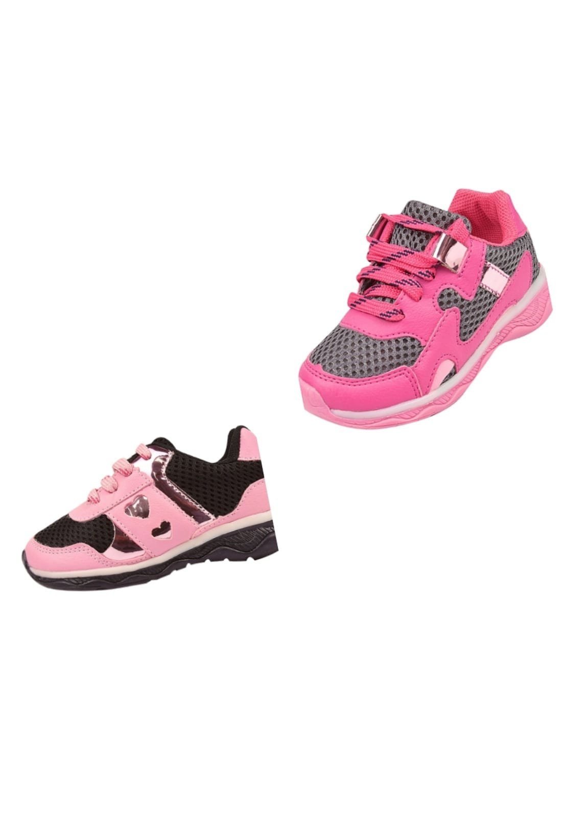 Vista 2 Infantil - kit 2 Pares tênis Solzim led e Chumbo Solzim preto
