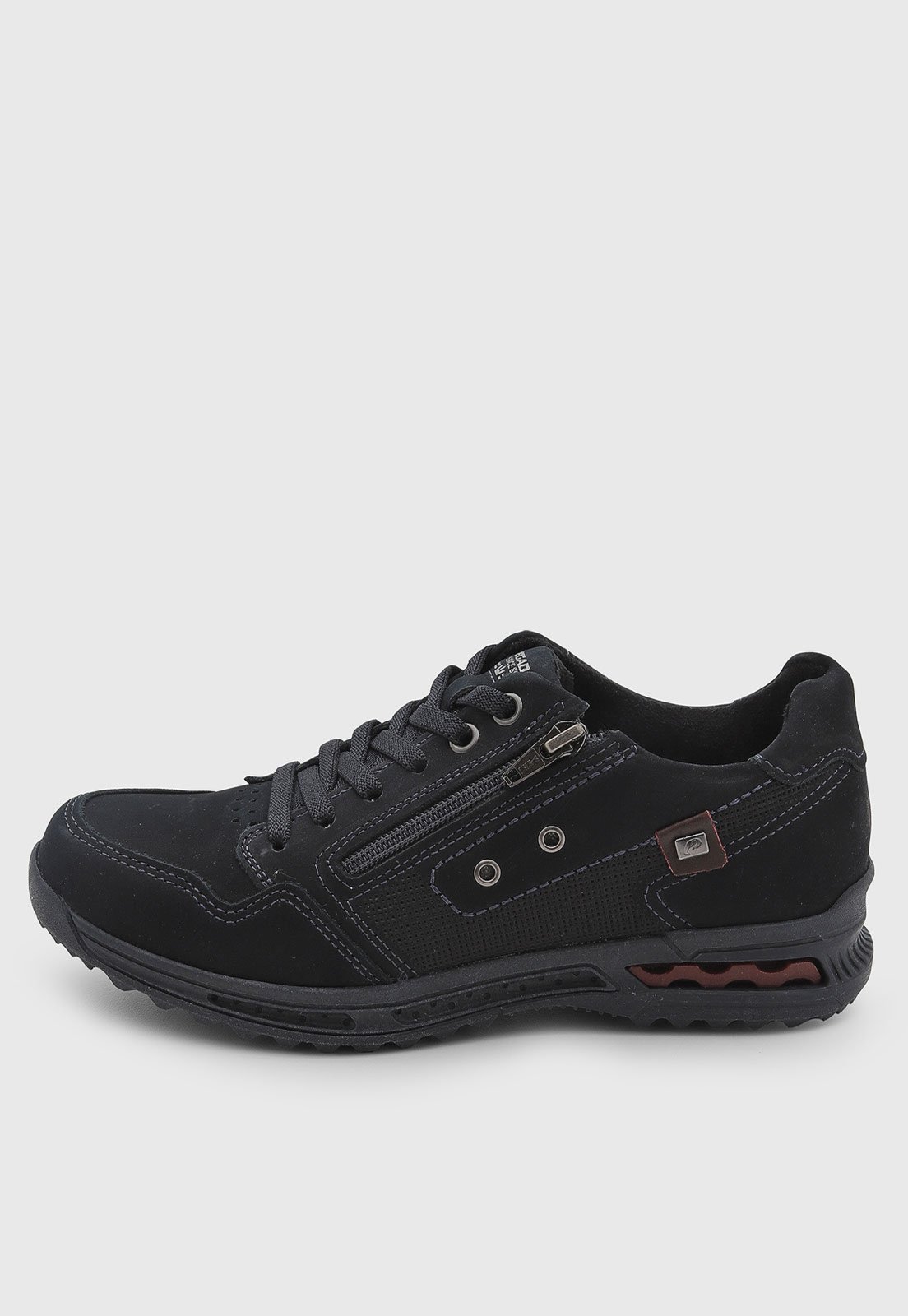 Tênis Masculino Pegada Couro Preto